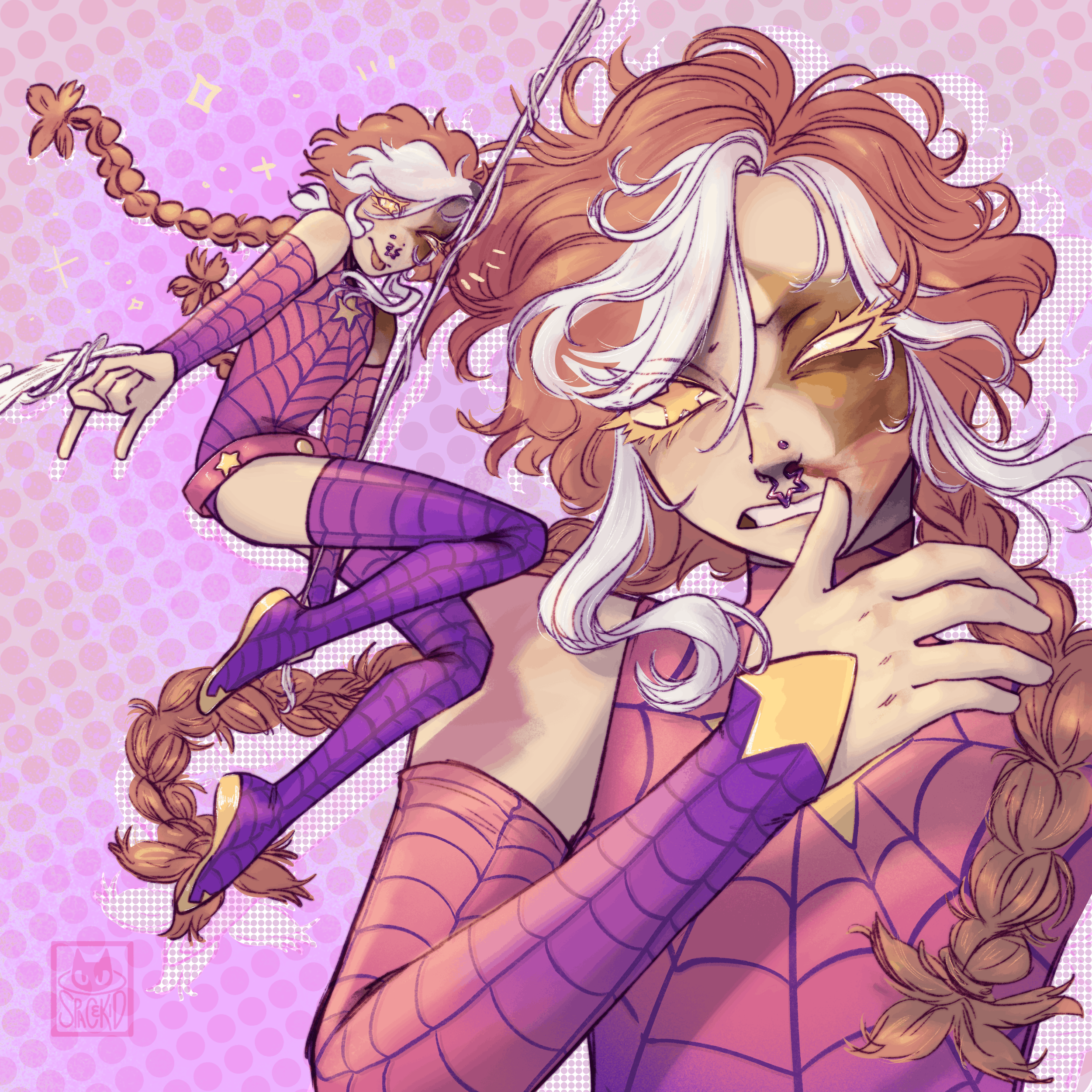 Star Shine Spider, 2025, Procreate | An Art Fight piece for Art Fight user _Star_Fruit_