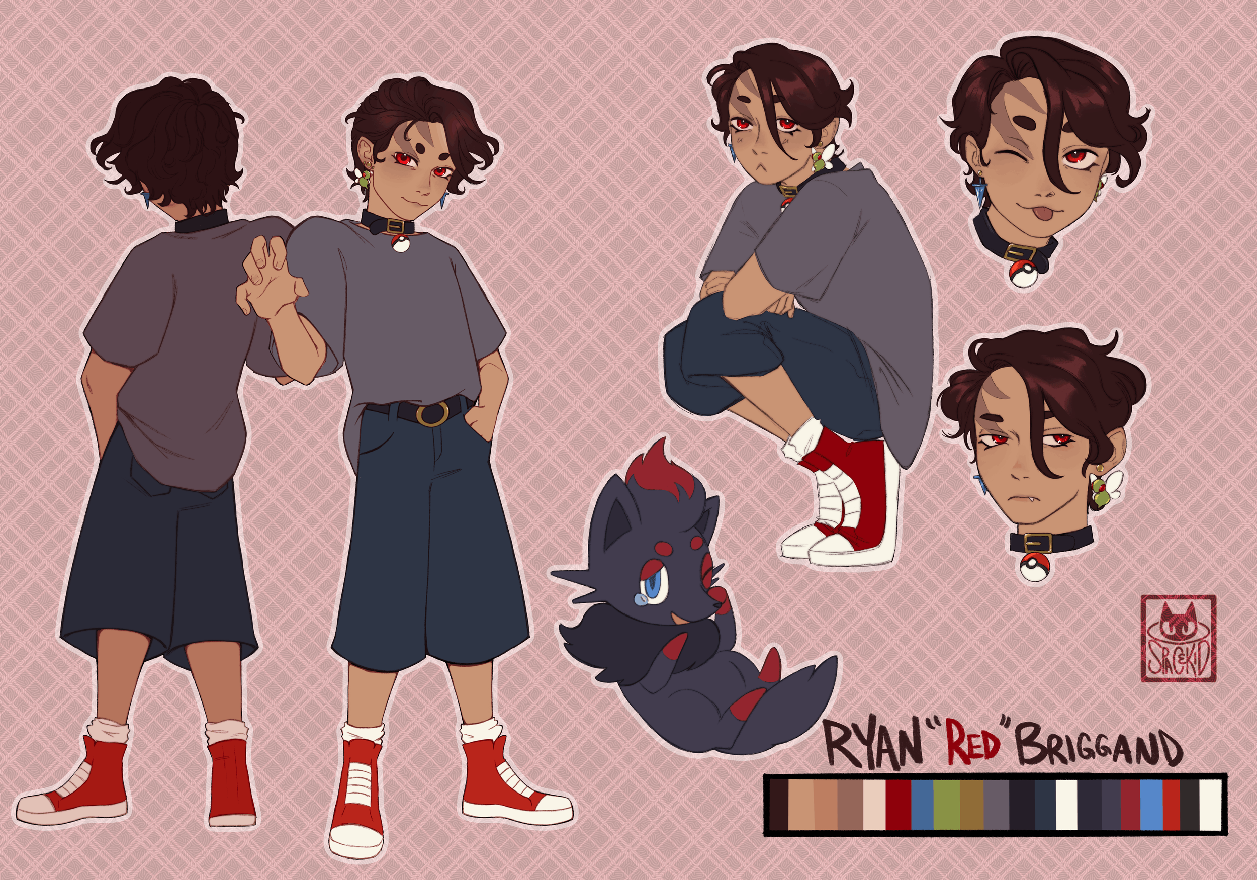 Ryan "Red" Briggand, 2026, Procreate | Pokémon-based commission