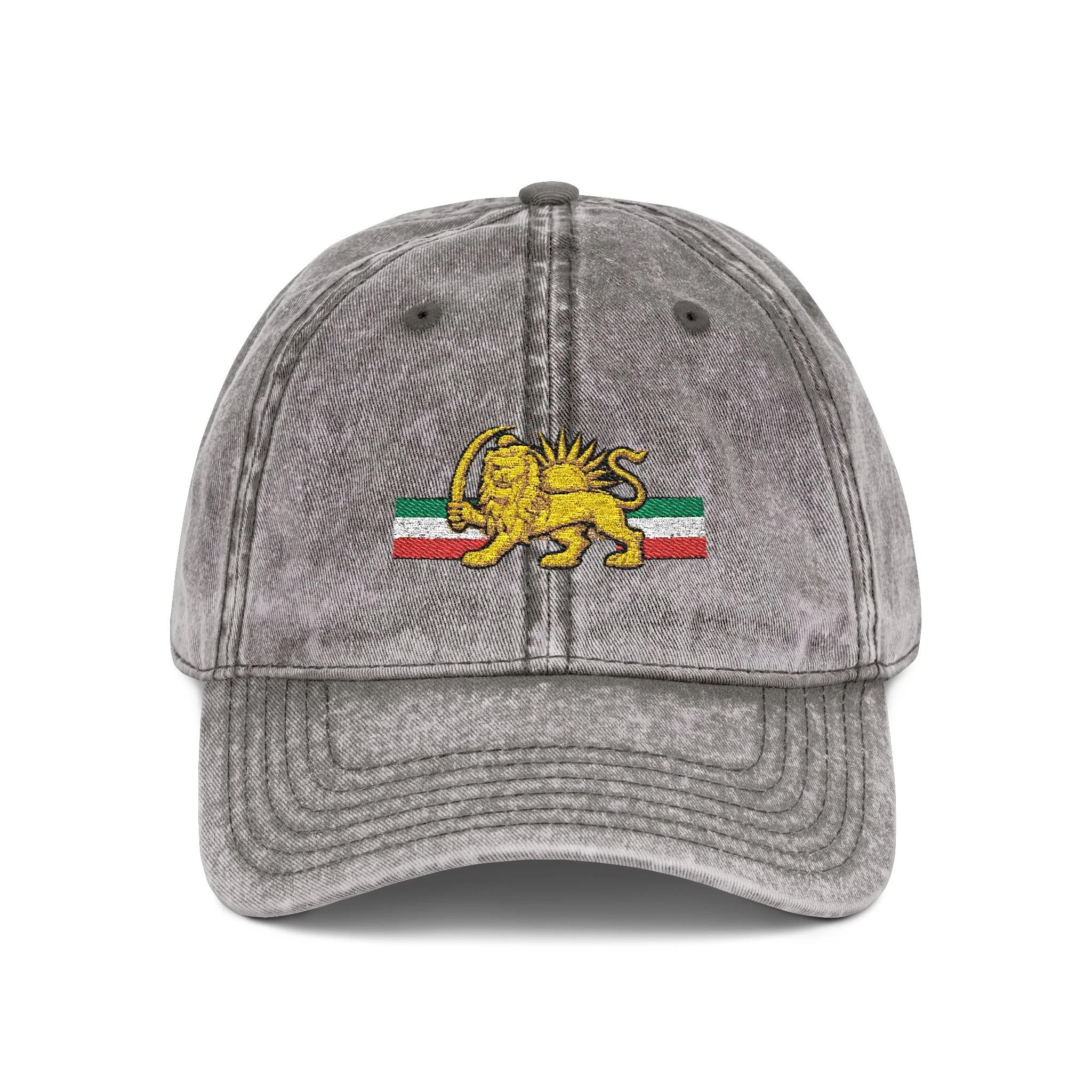 Lion & Sun Cap Iran | Embroidered Vintage Baseball Hat