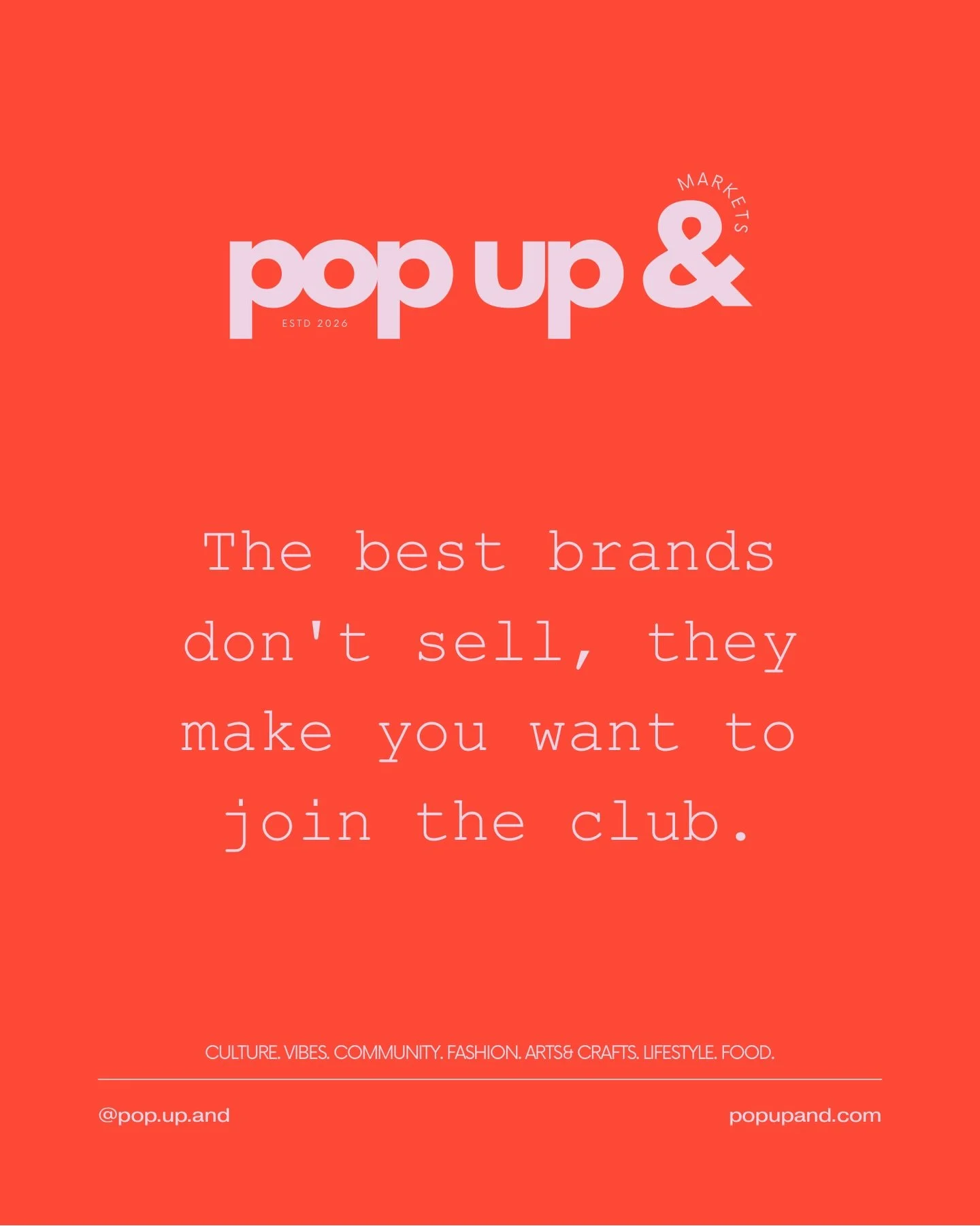 This isn&rsquo;t shopping.
It&rsquo;s culture, community, and connection.
Come join the club. 💫

#PopUpAnd #SupportLocal #popupmarket