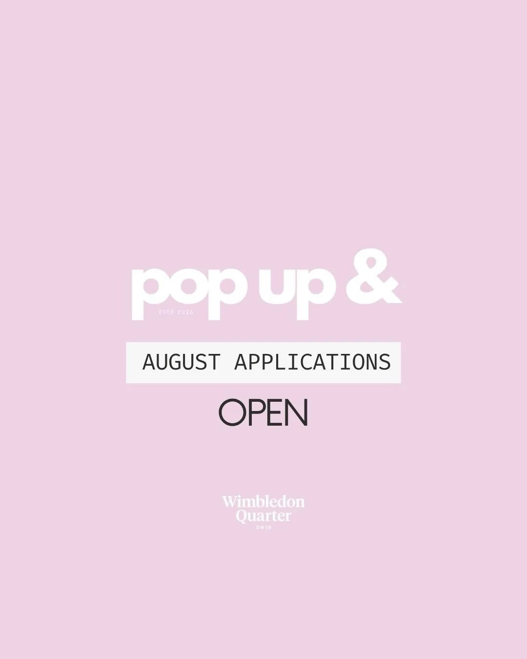 ✨ POP UP &amp; AUGUST IS HERE ✨

Three incredible events. One unforgettable month. 🥳

From pre-Carnival celebrations in Brixton to summer markets and sustainable fashion in Wimbledon, we&rsquo;re bringing together the best independent brands, creati