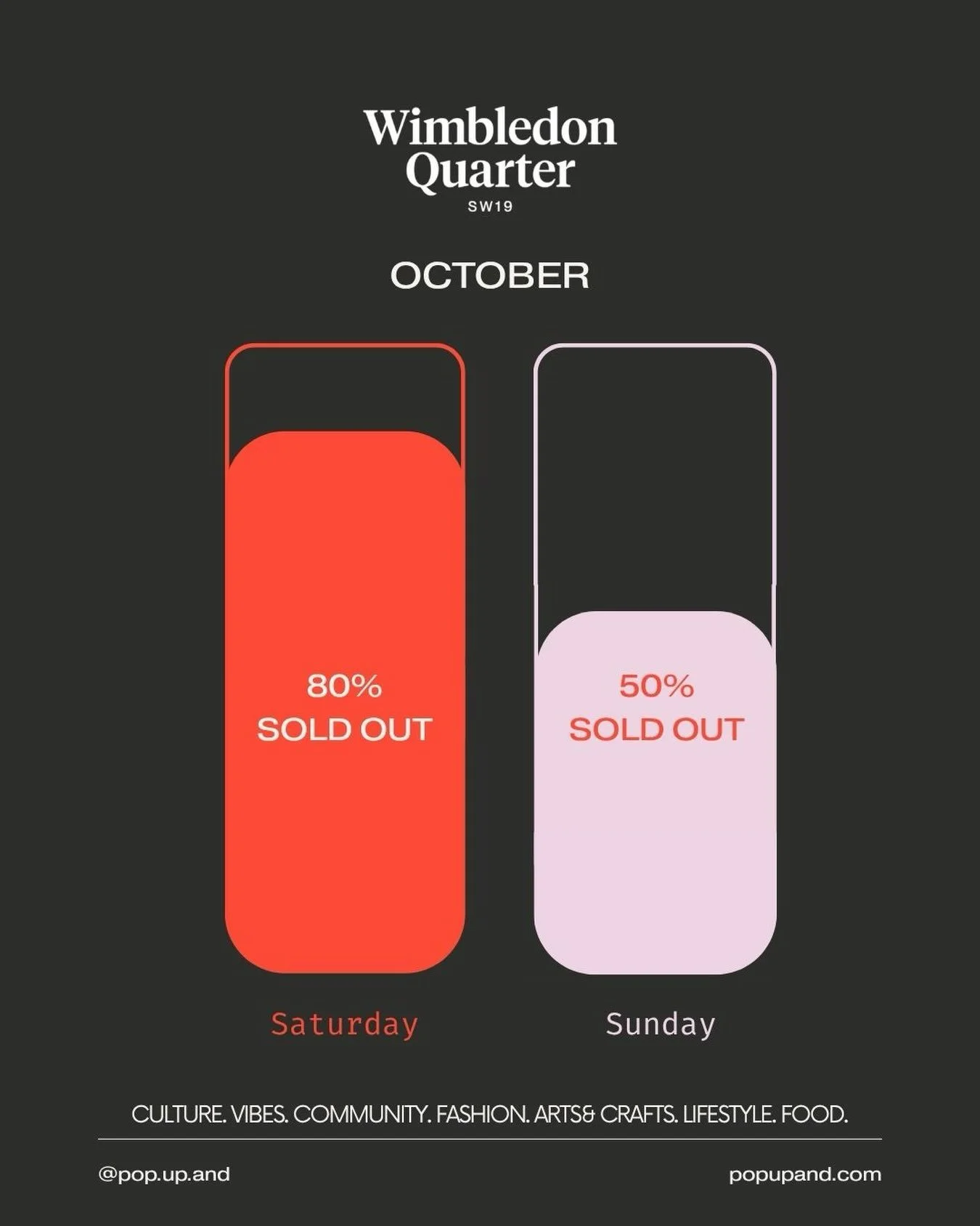 🛎️ Last Few Spaces available at our @wimbledonquarter October Pop Up 

Saturday 24th October 12-6
Sunday 25th October 11-5

📍 Wimbledon Quarter Shopping Centre 
🅿️ Discount Parking Available 

Apply via the link 🔗 in our bio 🙌🏽

#vendorcall #au