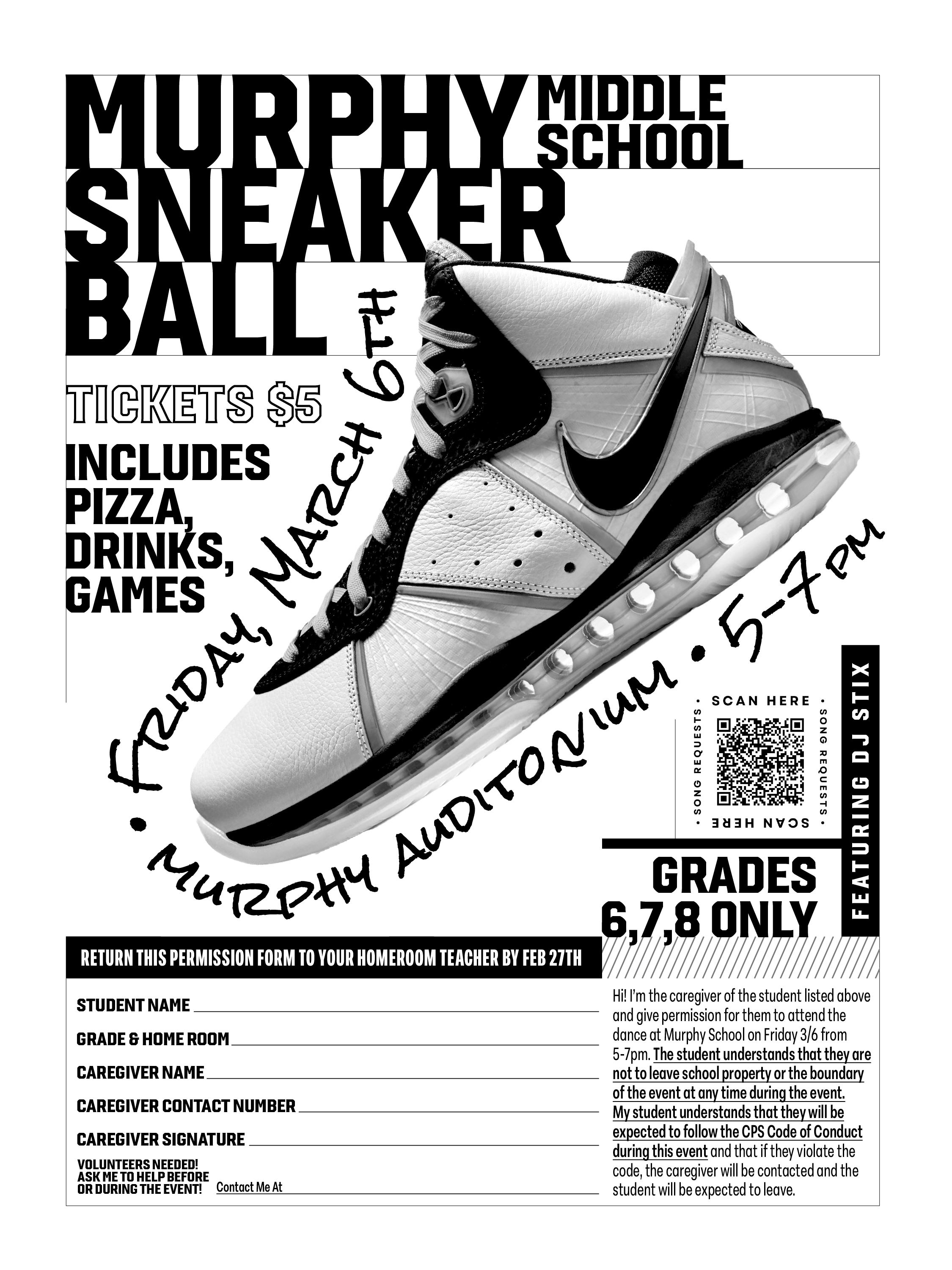 Middle School Sneaker Ball (Grades 6,7,8 Only)