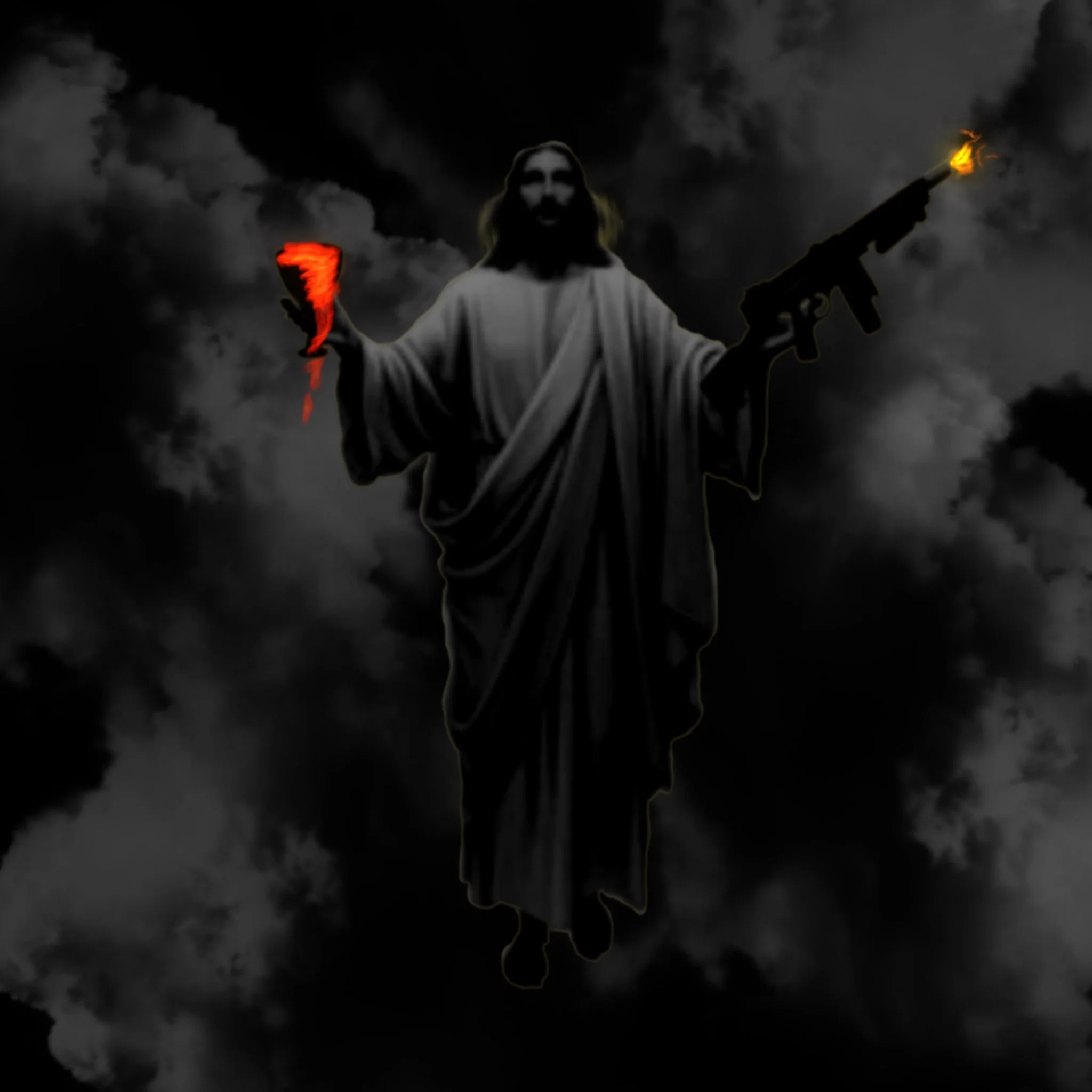 Jesus with a Tommy Gun