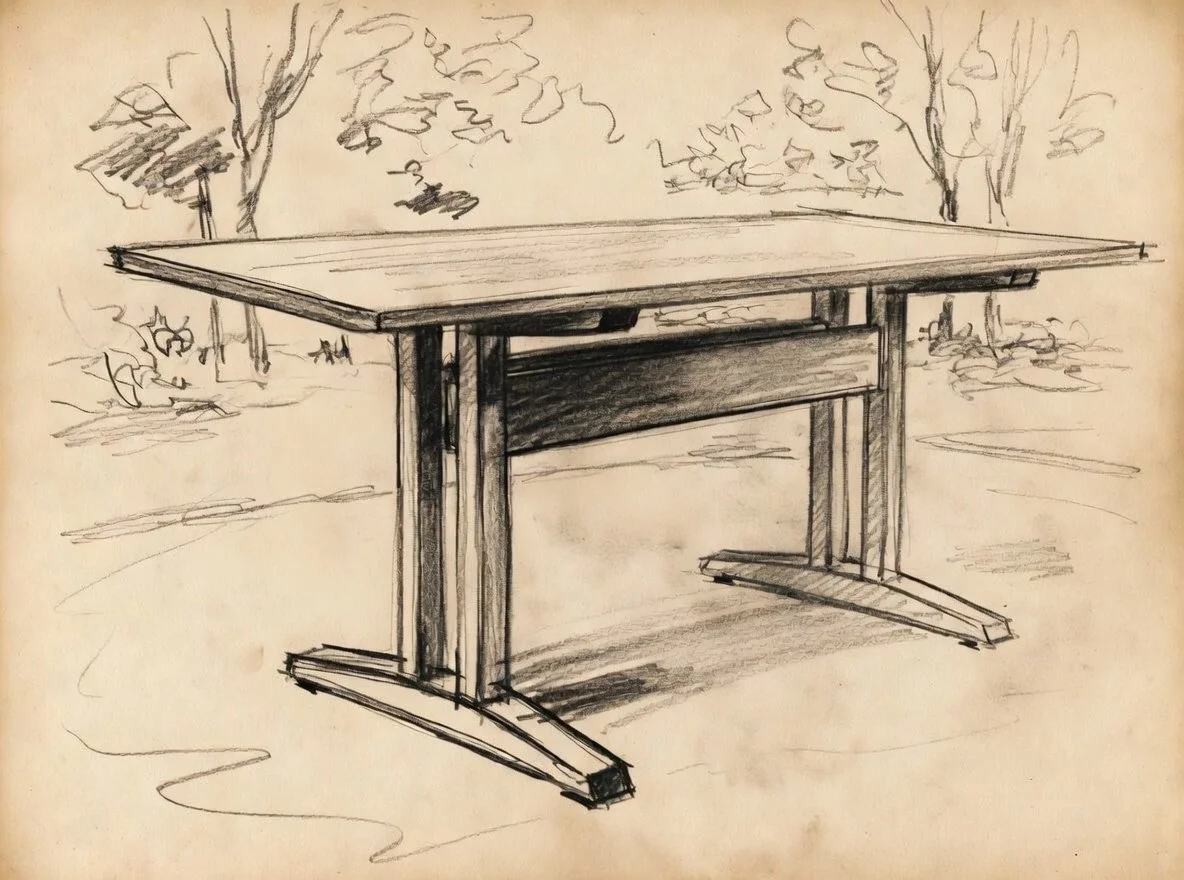 Linn Cove Viaduct Parkway Dining Table – Elegant Trestle Grace