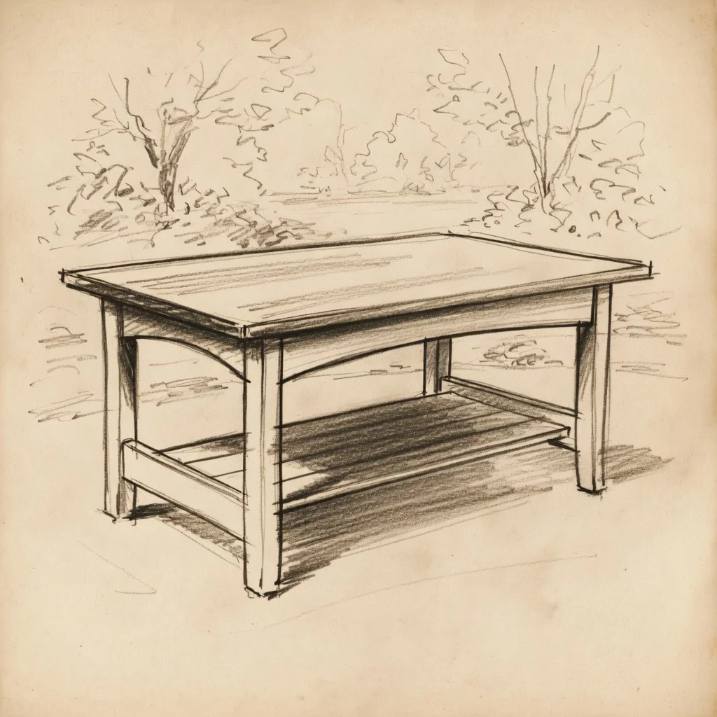 Doughton Park Parkway Coffee Table – Elegant Trestle Grace