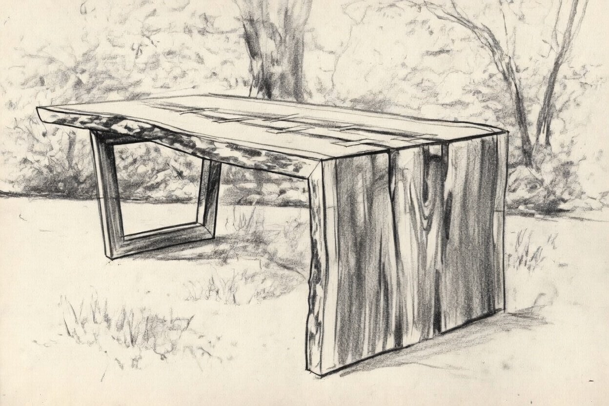 The Linville Falls Waterfall Dining Table – Dramatic Live-Edge Flow