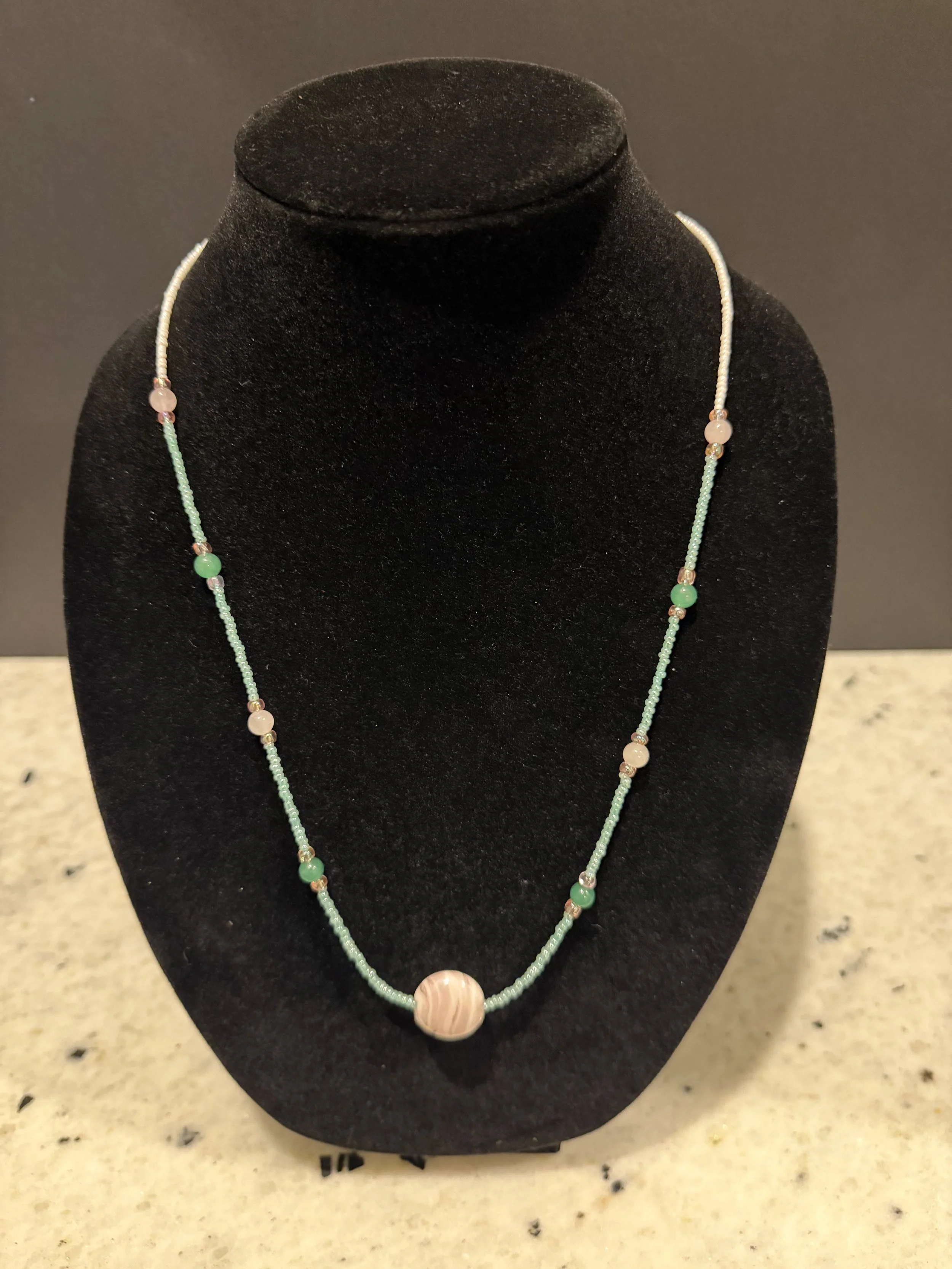 Pink and Green Pearls