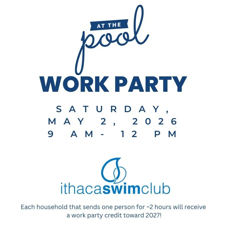 April showers bring...us one day closer to opening the pool! Join us at the work party on May 2 from 9 am to noon, when we will take the cover off the pool and bring out the furnishings!