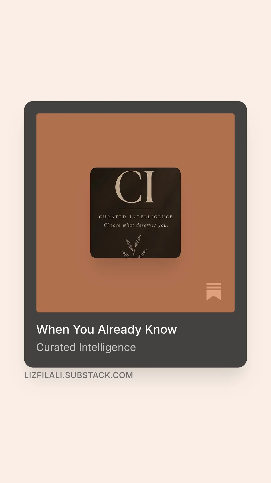 Essay 3 | When You Already Know