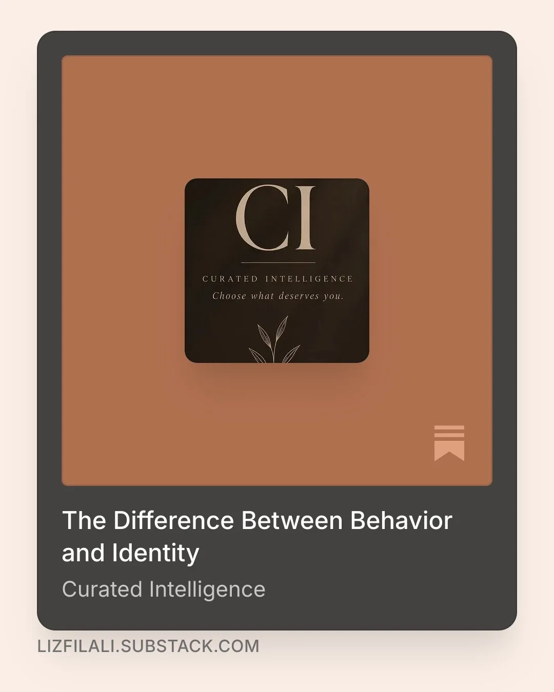 Essay 5 | The Difference Between Behavior and Identity