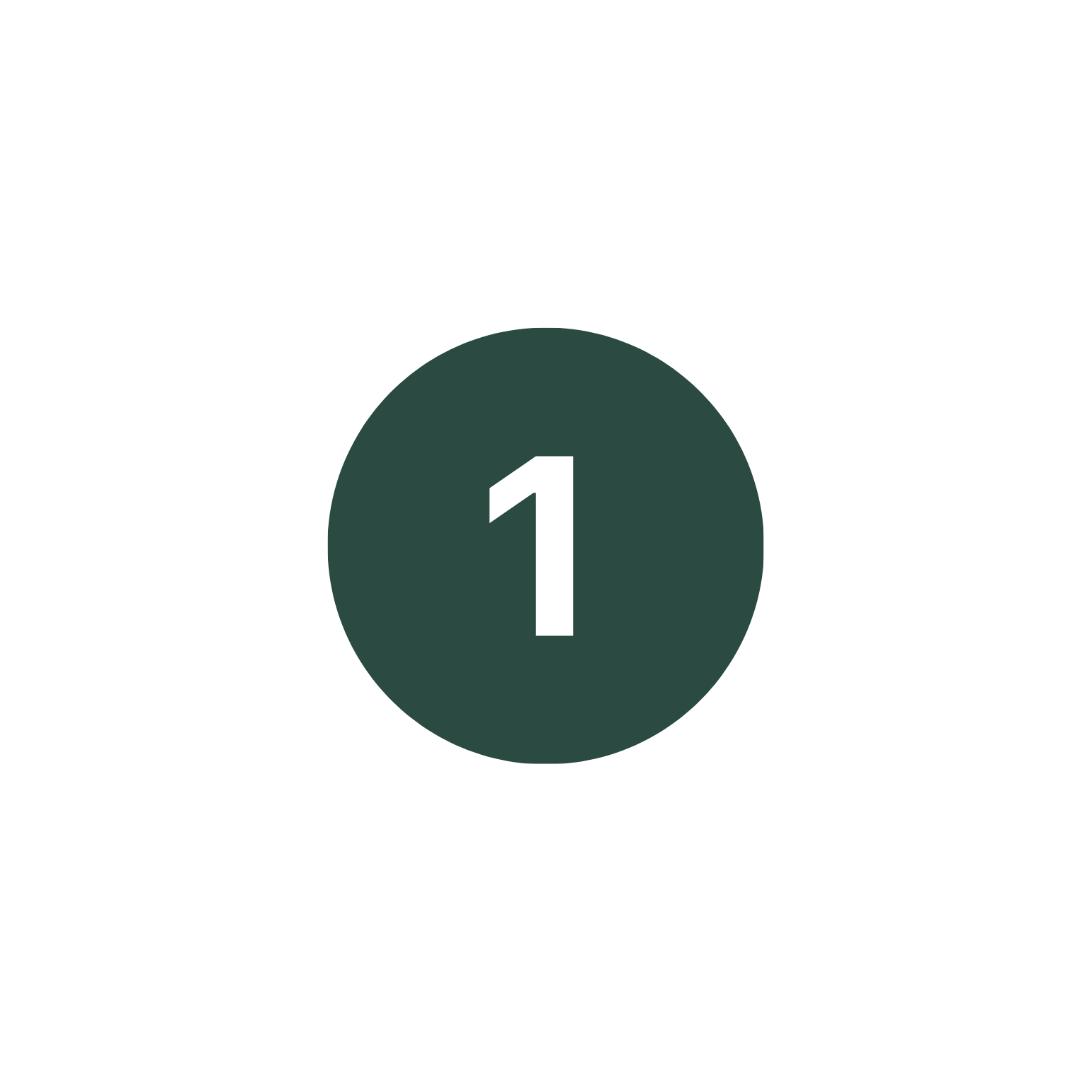 A black and white line graph showing a steady increase over time, with the y-axis labeled from 0 to 100 and the x-axis labeled in months. A large green circle with the number 1 is overlayed on the graph.