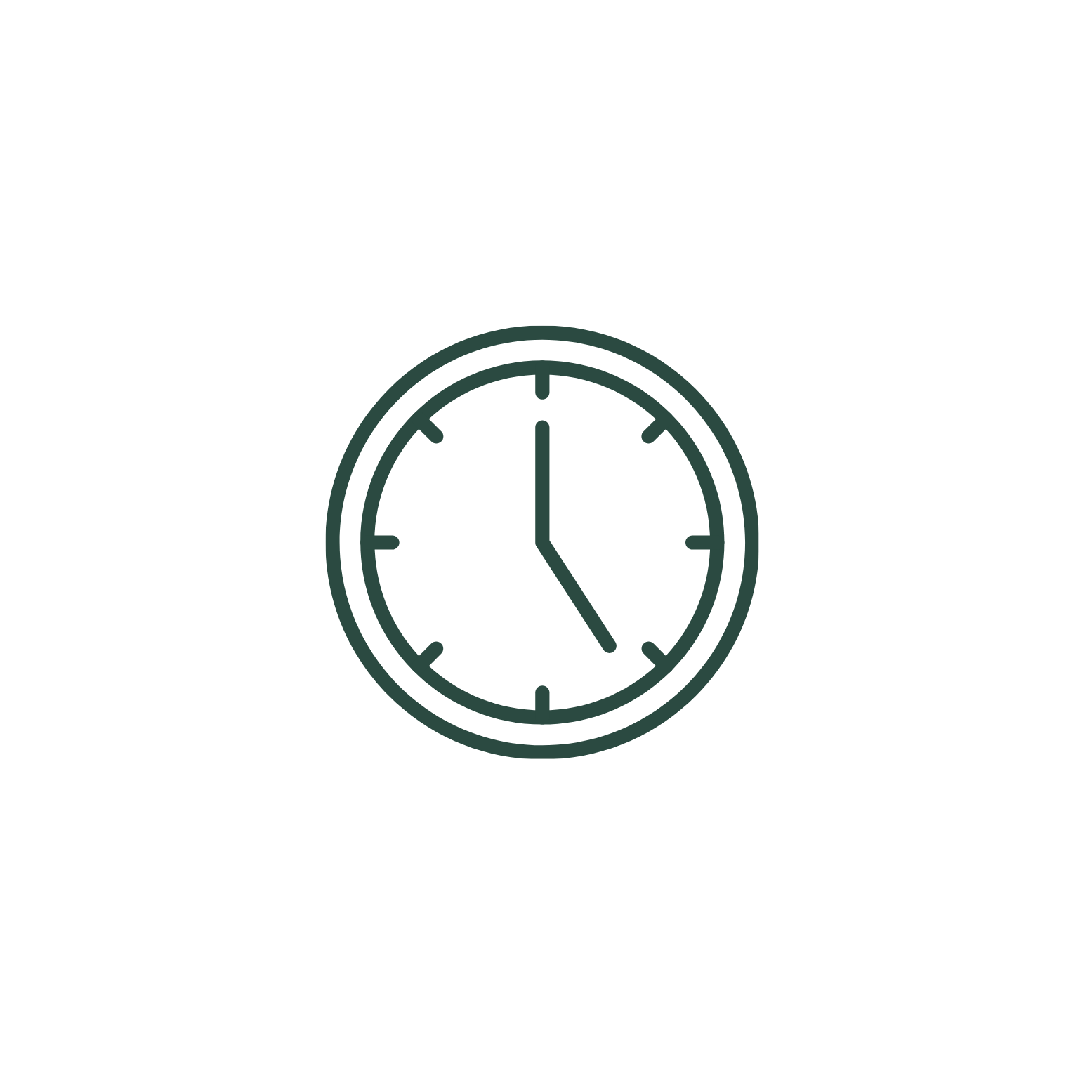 Clock showing 4:00.