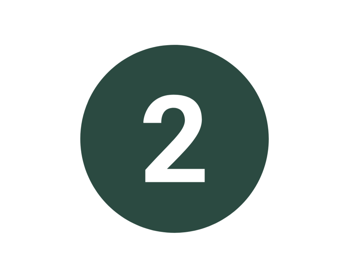Number 2 inside a dark green circle with the words "The countdown continues" above and "to the future" below.