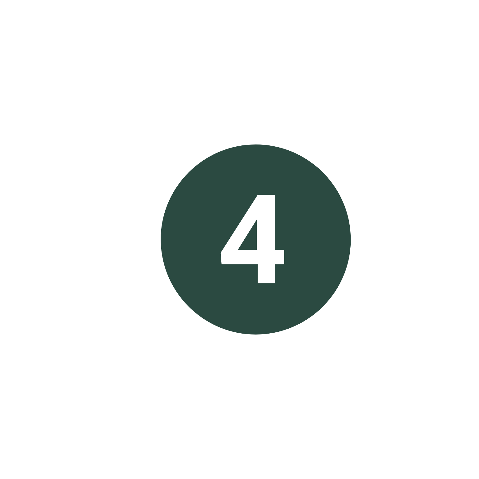 Black background with the number 4 inside a dark green circle, and the title text 'Number 4' above it.