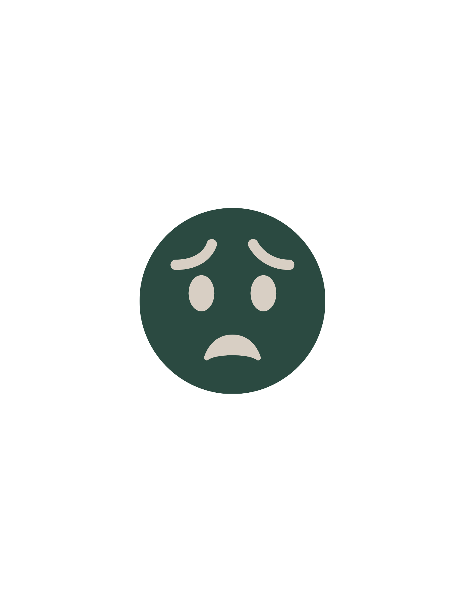 A crying green spooky face emoji with tears streaming down