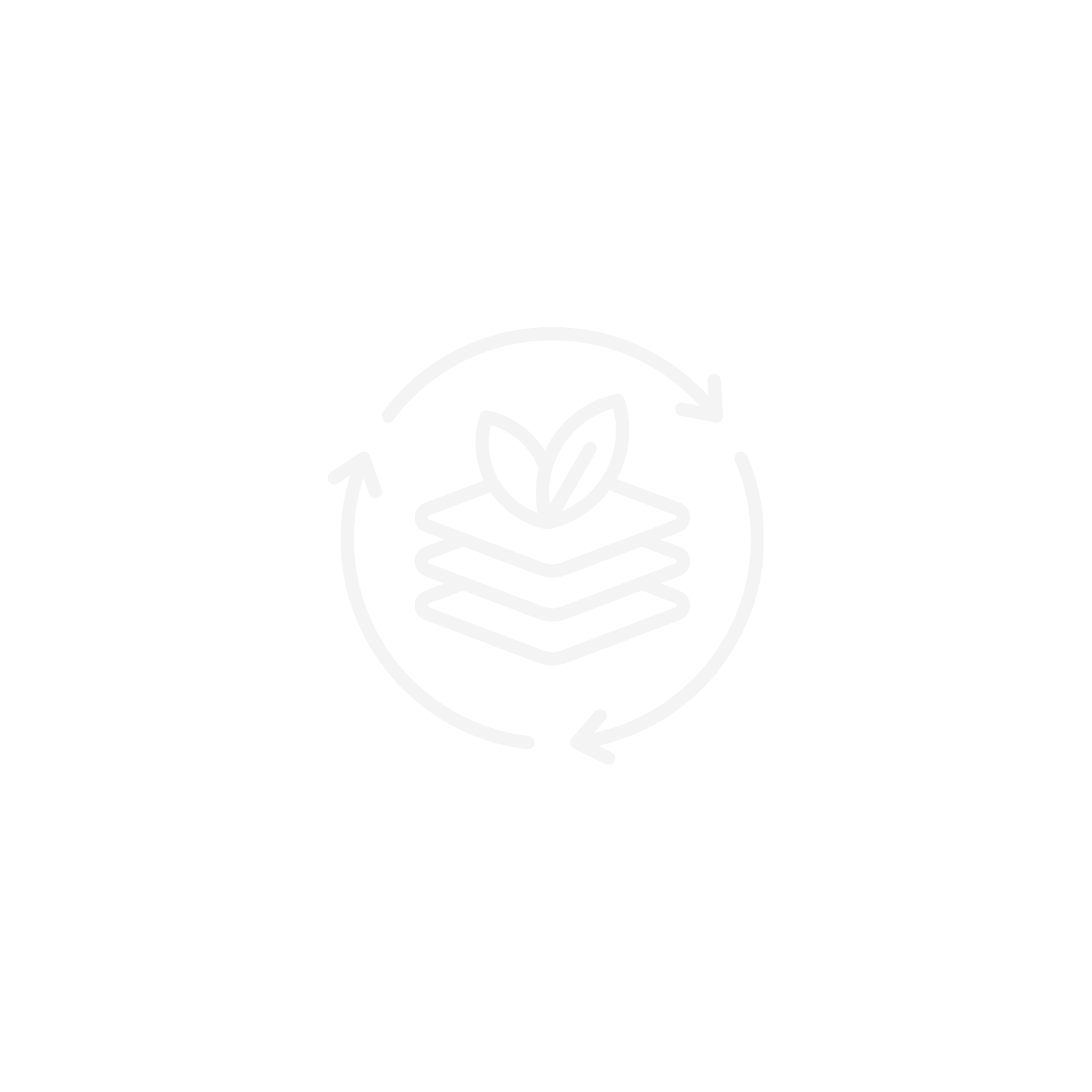 Illustration of the Earth surrounded by recycling arrows with a leaf and layers representing sustainability and environmental conservation.