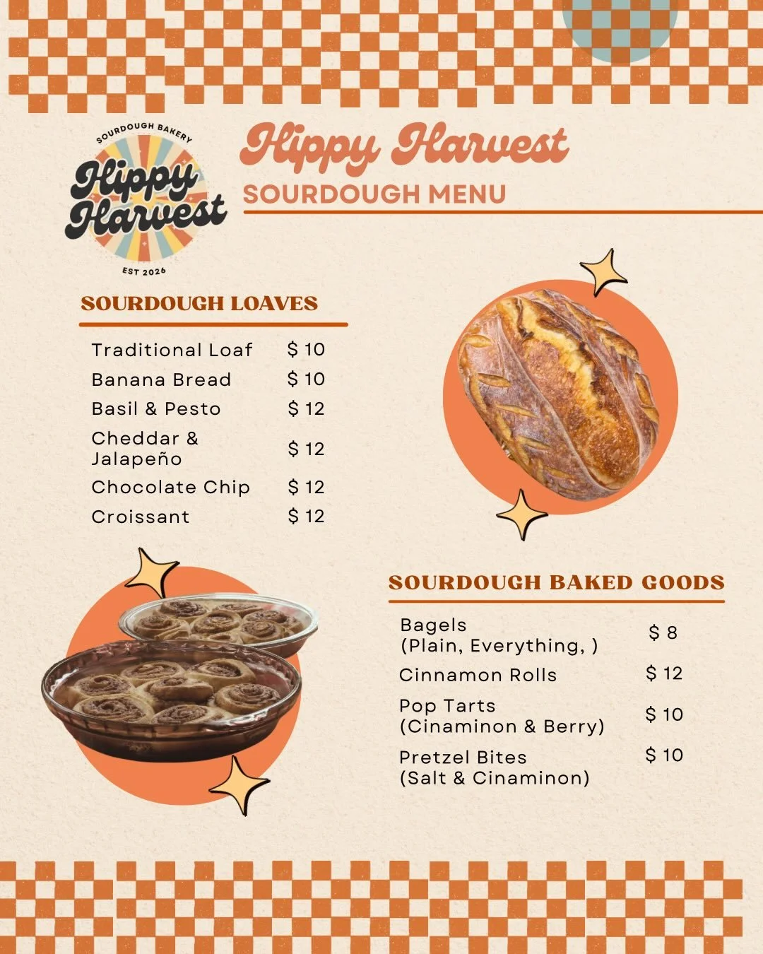 Exciting news from Hippy Harvest! 🎉 Our menu just got better&mdash;grab a dozen pretzel bites for only $10 or indulge in a pack of six cinnamon rolls for $12. Visit www.hippyharvest.com to order on Wednesday and Thursday. Convenient delivery and pic
