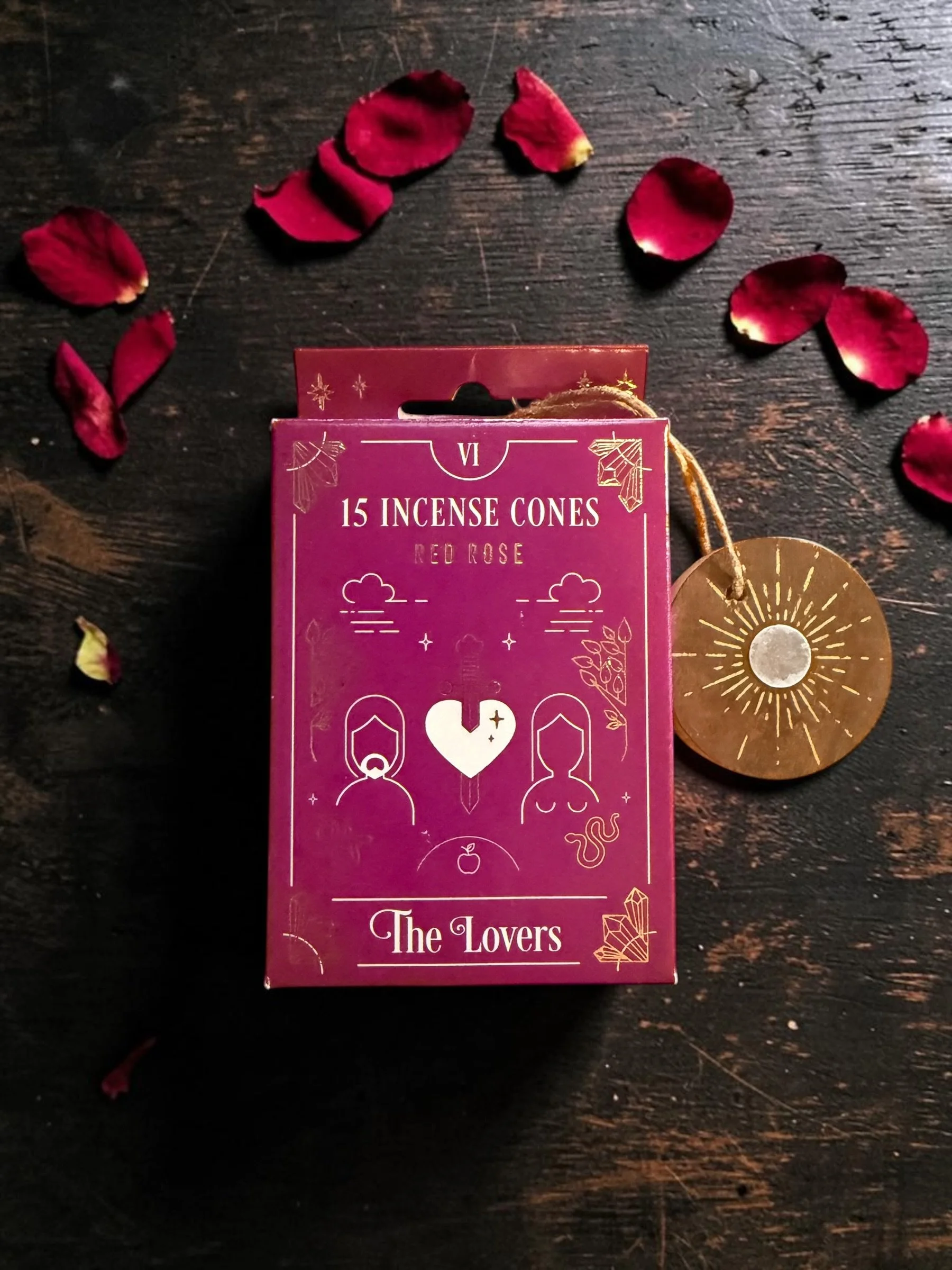 The Lovers, Tarot Incense Cones — Red Rose