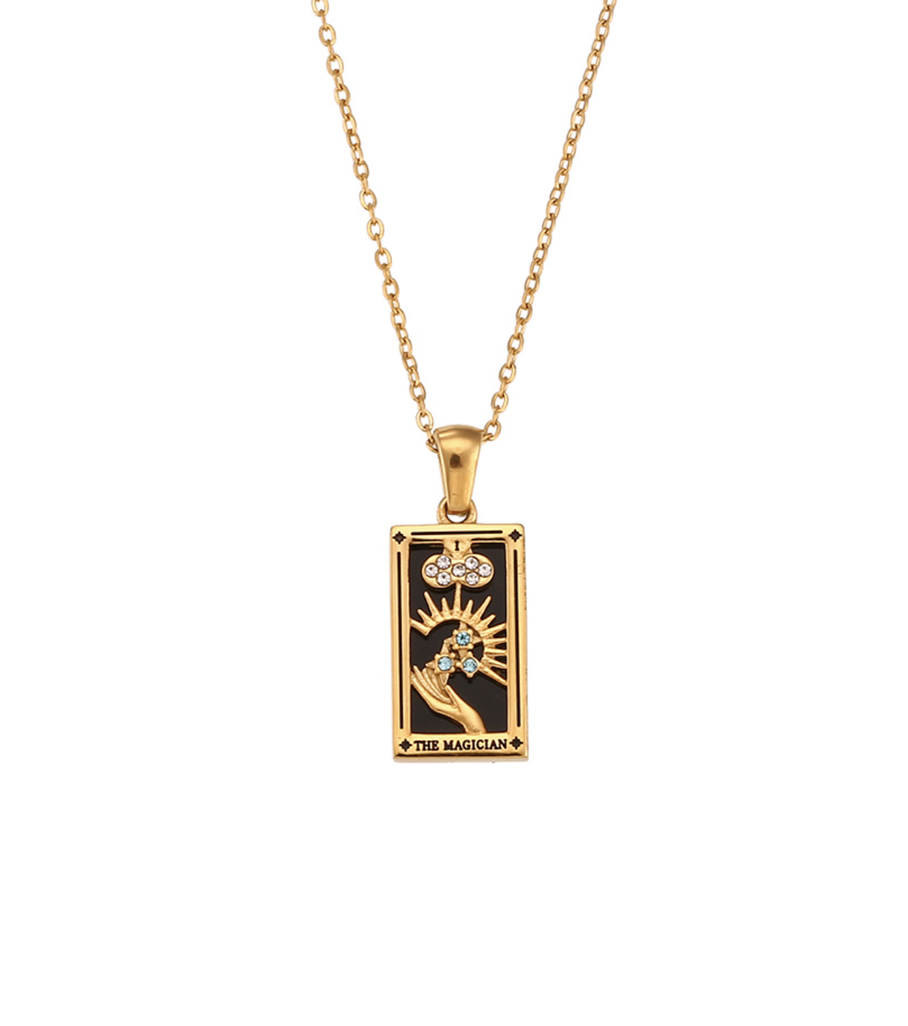 The Magician Vintage Tarot Pendant Necklace — 18K Gold Plated Stainless Steel