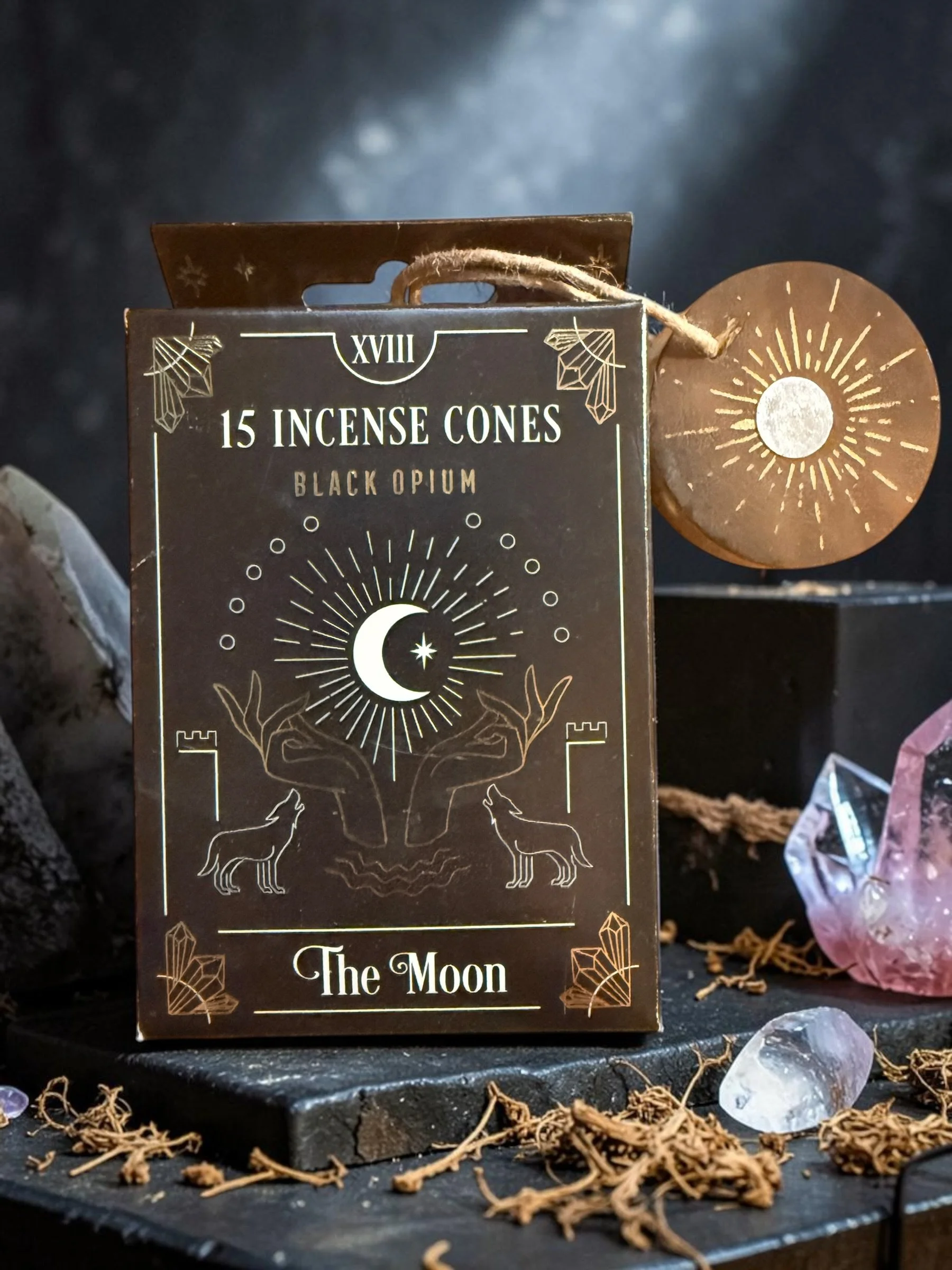 The Moon, Tarot Incense Cones — Black Opium
