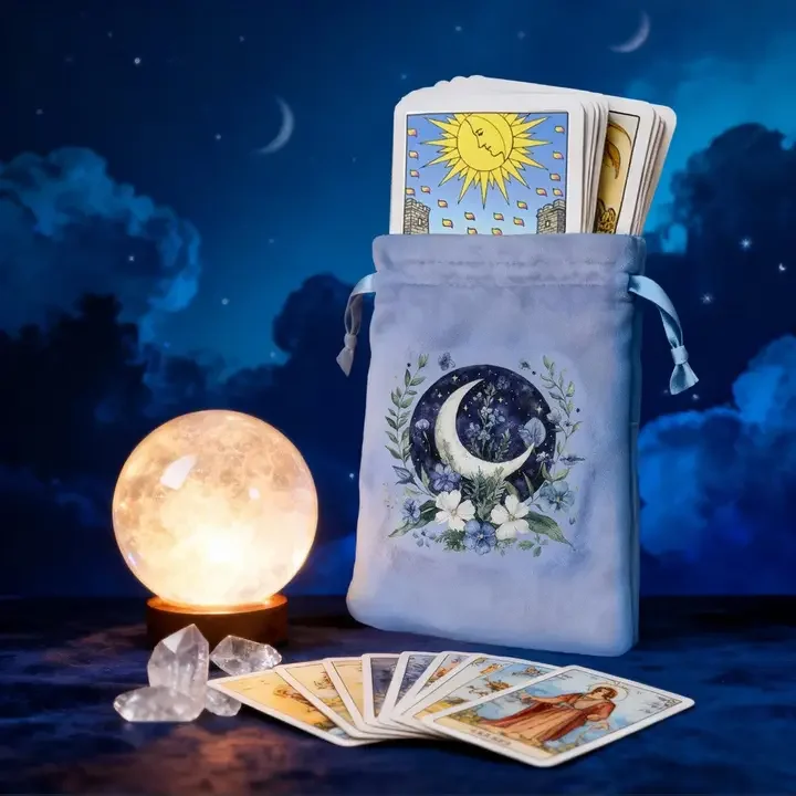 Moon Blue — Velvet Arcana Tarot Bag