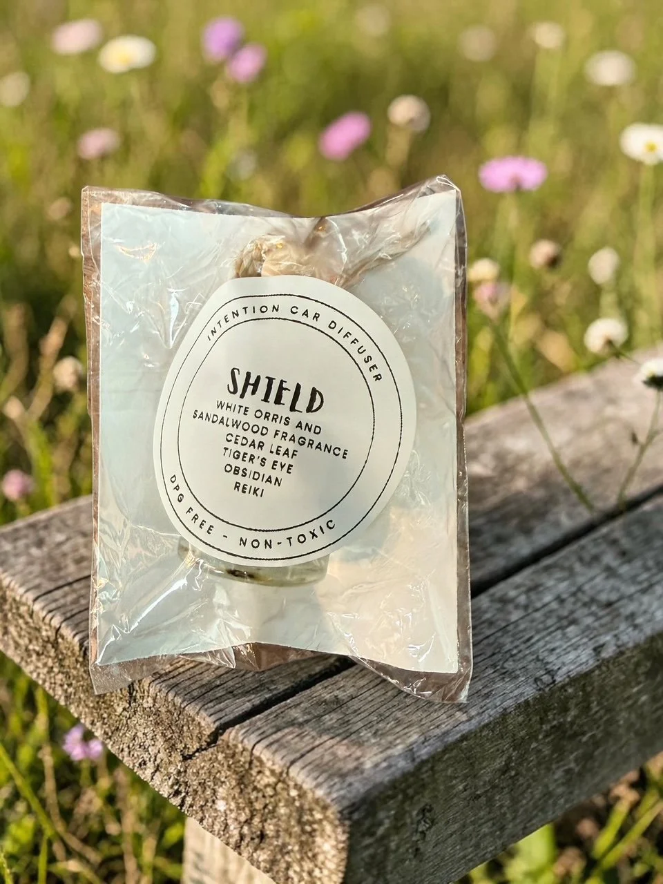 Shield Orris & Sandalwood - Intention Car Diffuser Air Freshener Non-Toxic Reiki Infused