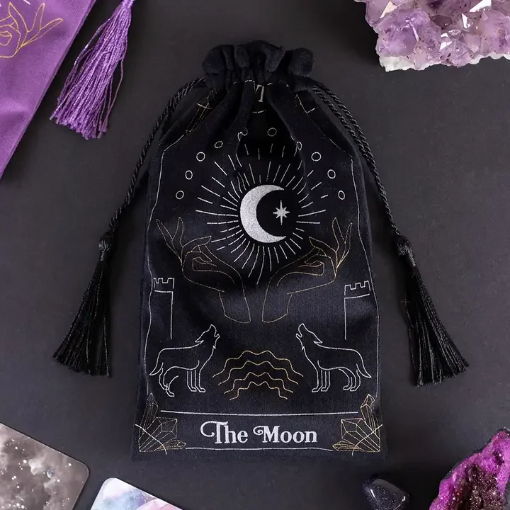 Tarot Moon Drawstring Pouch
