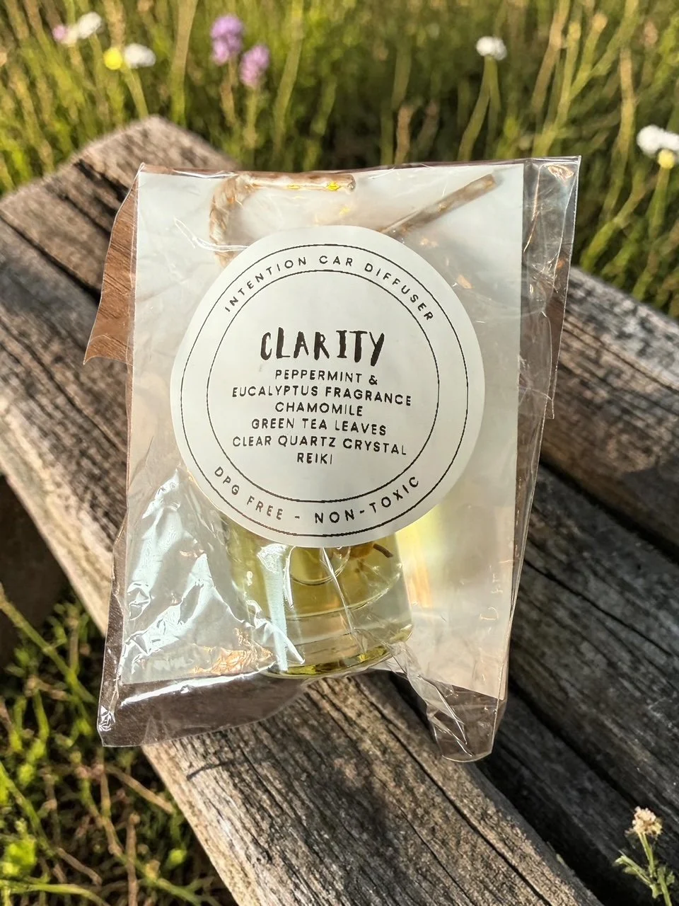 Clarity Peppermint Eucalyptus — Intention Car Diffuser Air Freshener Non-Toxic Reiki Infused