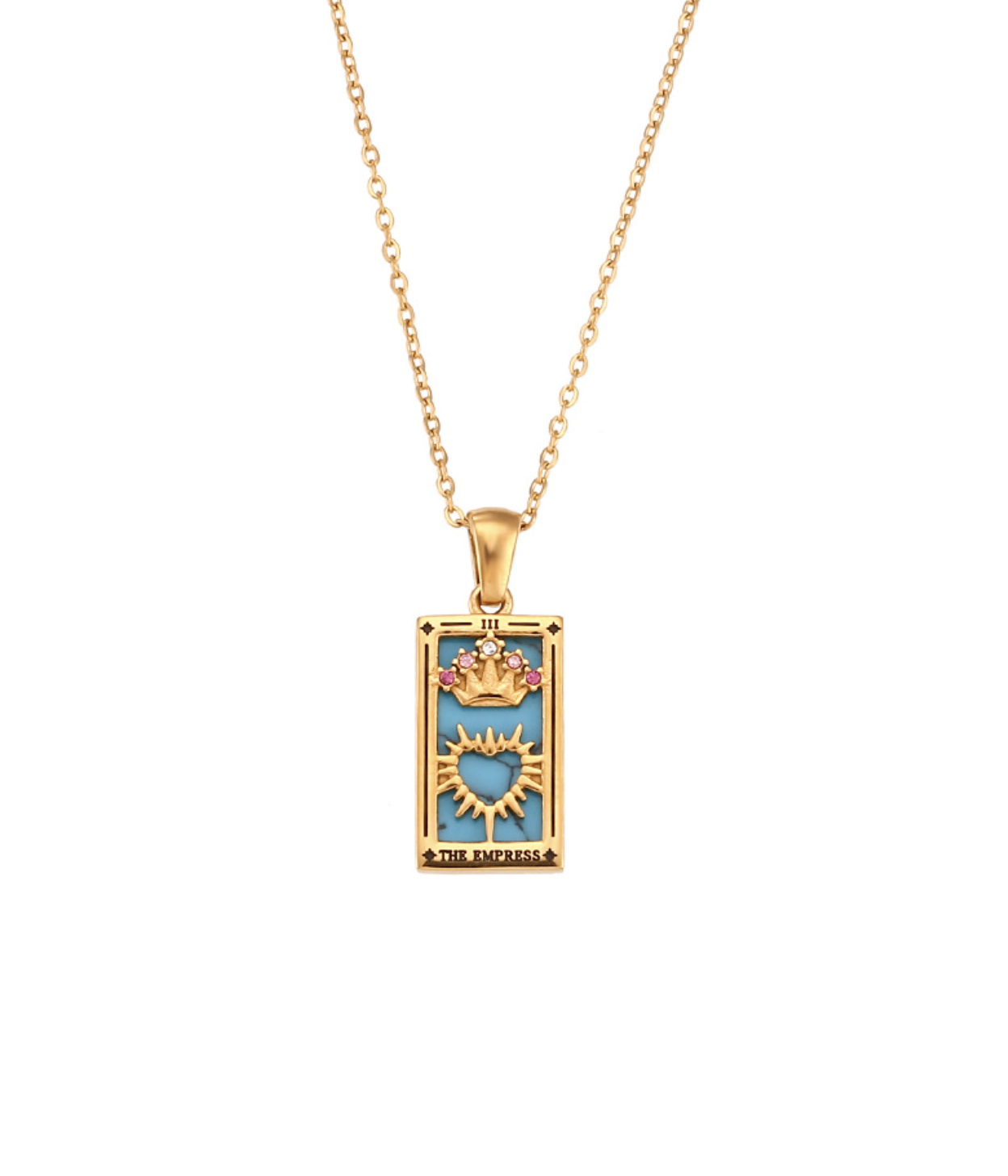The Empress Vintage Tarot Pendant Necklace — 18K Gold Plated Stainless Steel