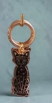 Sitting Black Cat — Mystic Mog Keyring