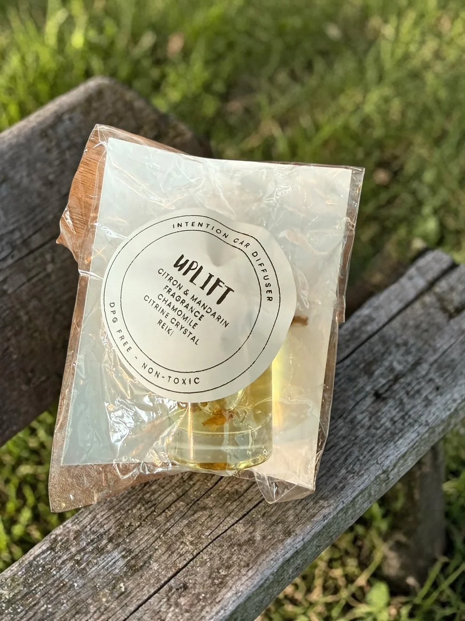 Uplift Citron & Mandarin - Intention Car Diffuser Air Freshener Non-Toxic Reiki Infused