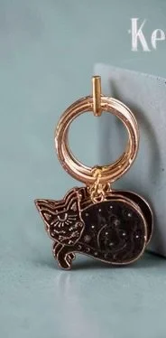 Laying Black Cat — Mystic Mog Keyring