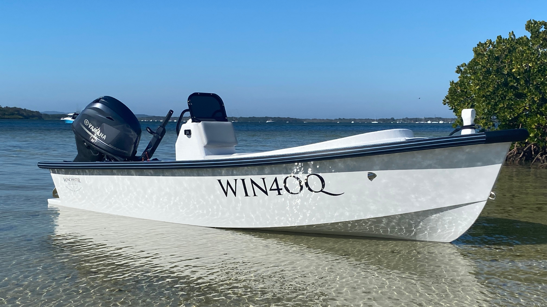 Winchester Marine dory boat on Noosa water
