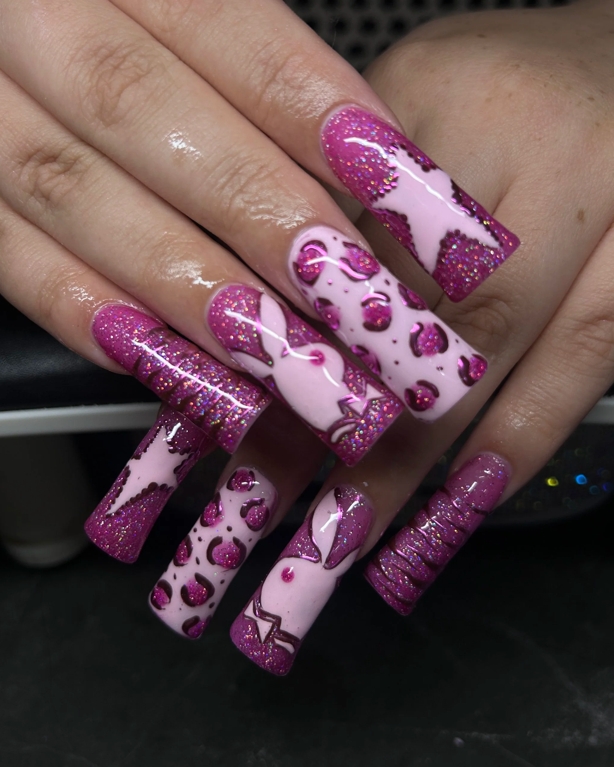 Pink Y2K Duck Nails London Ontario Nails
