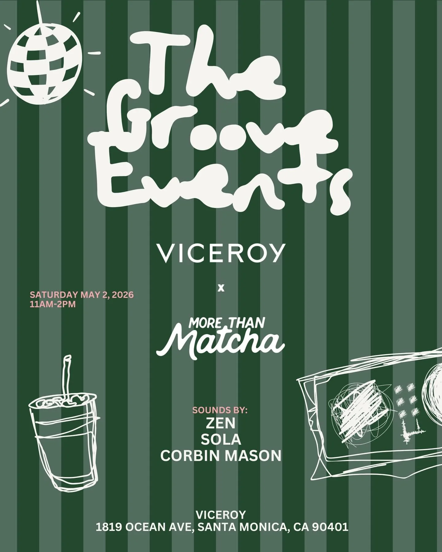 Back in LA😎

We&rsquo;re taking over Viceroy Santa Monica on Saturday, May 2nd from 11 AM&ndash;2 PM with @morethan.matcha for a day of house music, matcha, and sunshine.

Good music. Good drinks. And Dancing. 

FREE RSVP in bio. 

#housemusic #matc