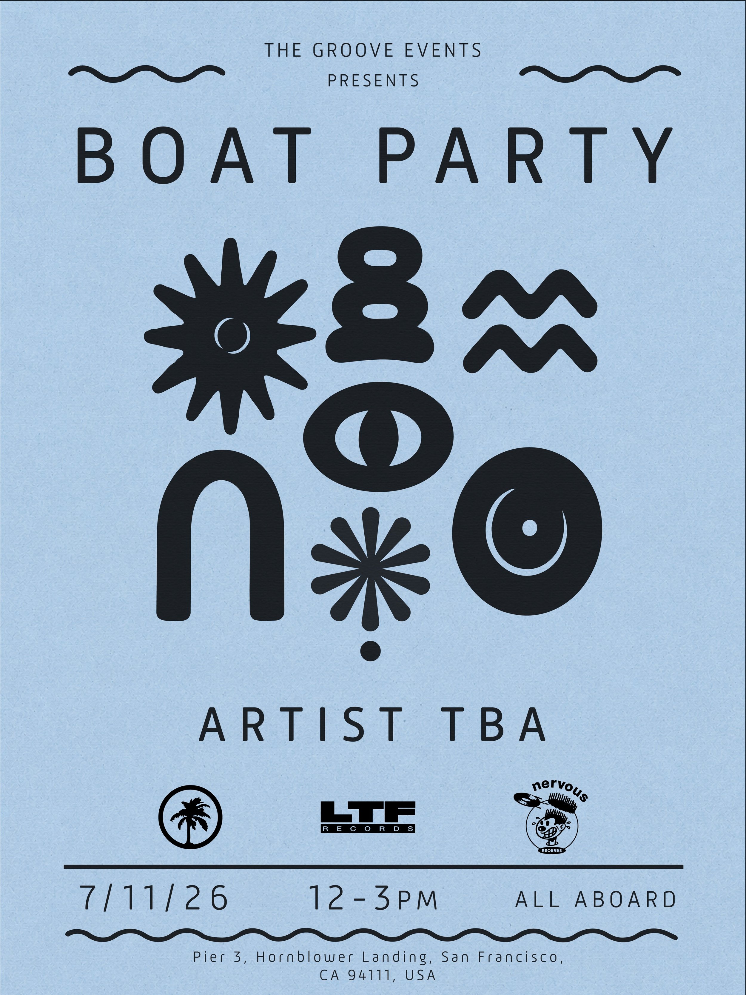 We are back on the water in San Francisco July 11th 🙌 

Special guest TBA 

Tickets go live tomorrow, Friday 5/15 12pm PST. 
 

#music #sanfrancisco #sf #events #bayarea