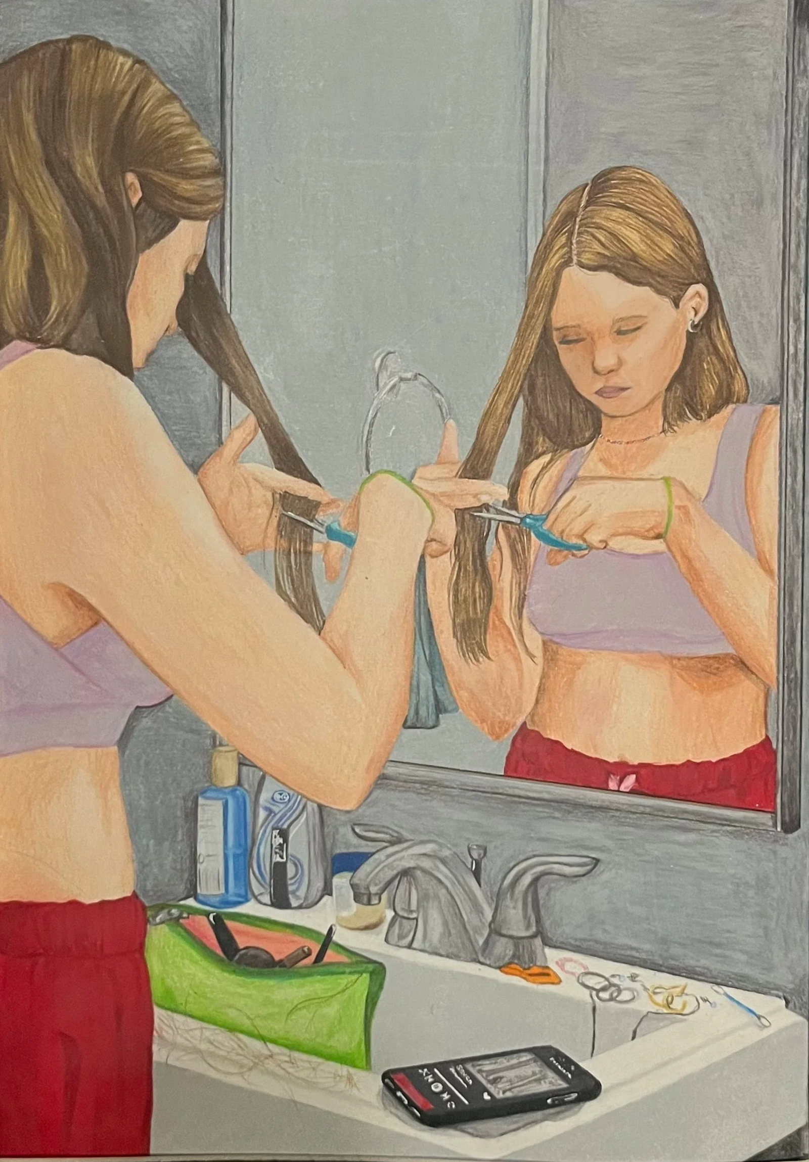 The First, Colored pencil, 2022