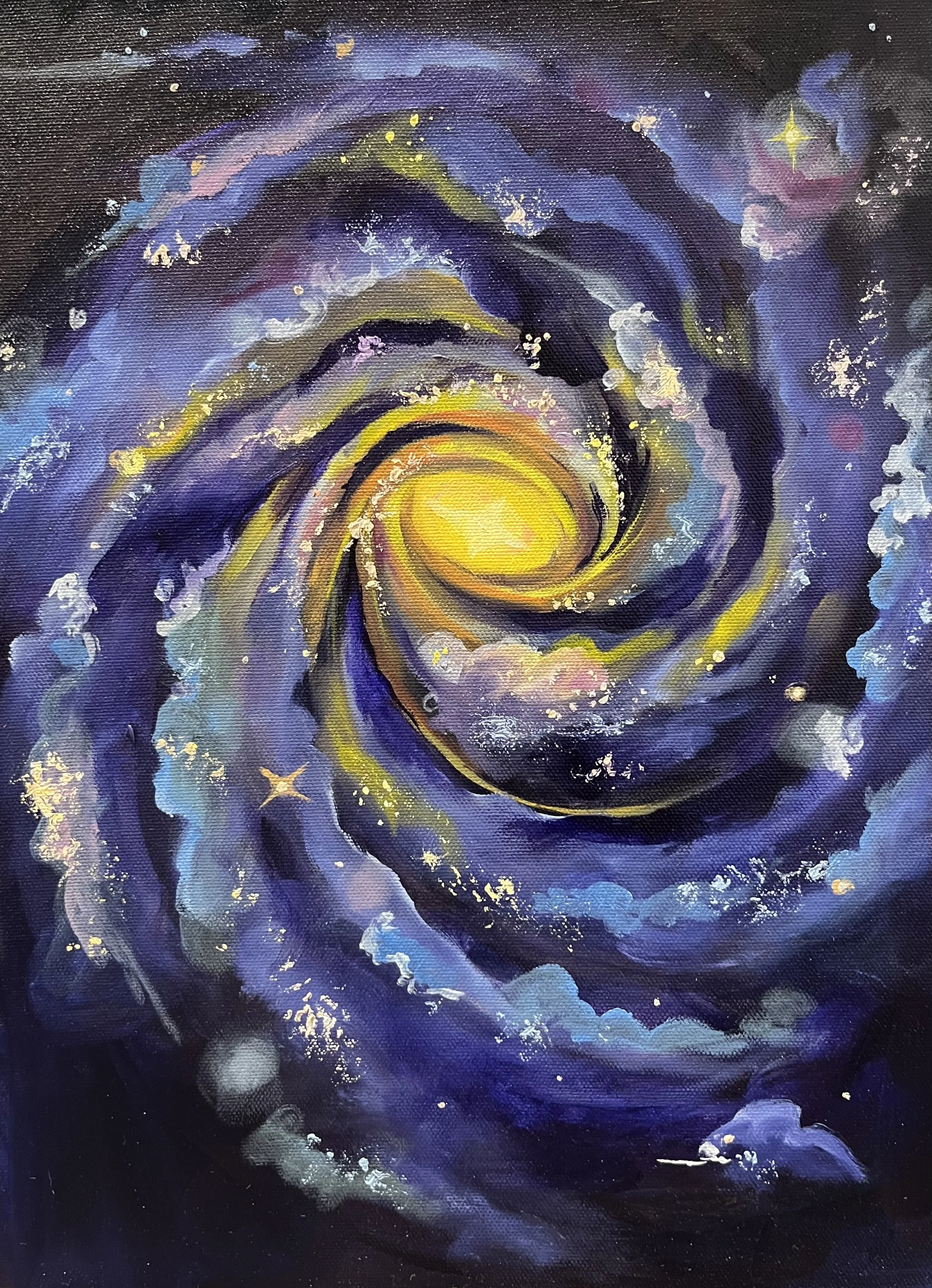 Spiral Galaxy, Oil on Canvas, 16inx20in, 2025