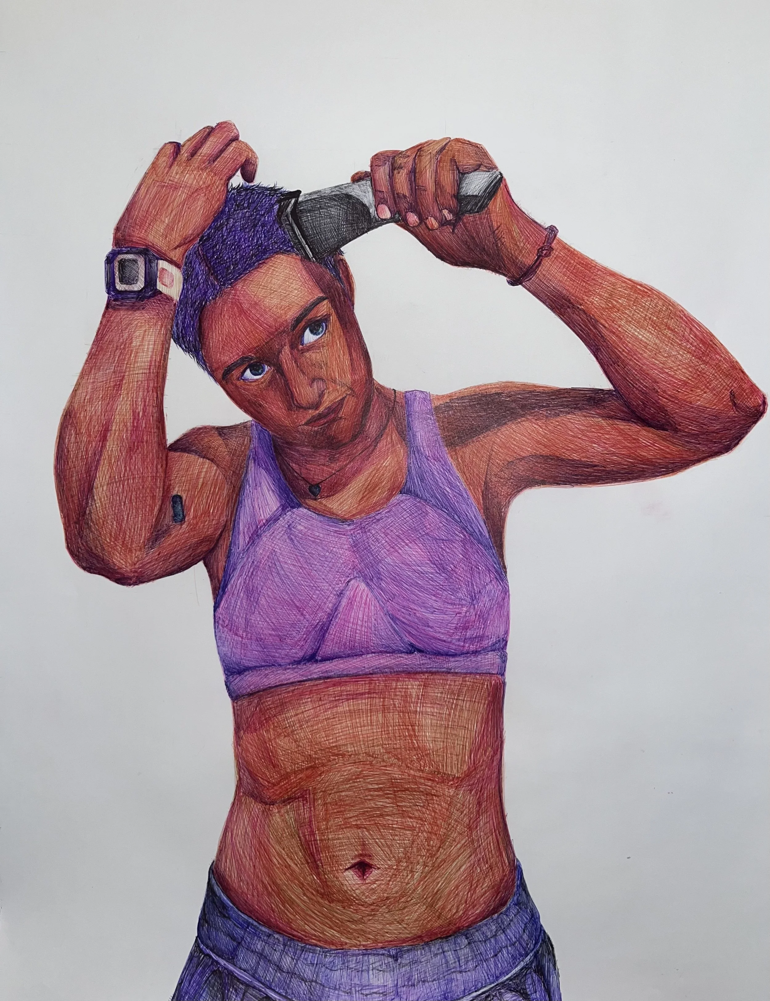 Because She Wanted To, Ballpoint pen, 2024