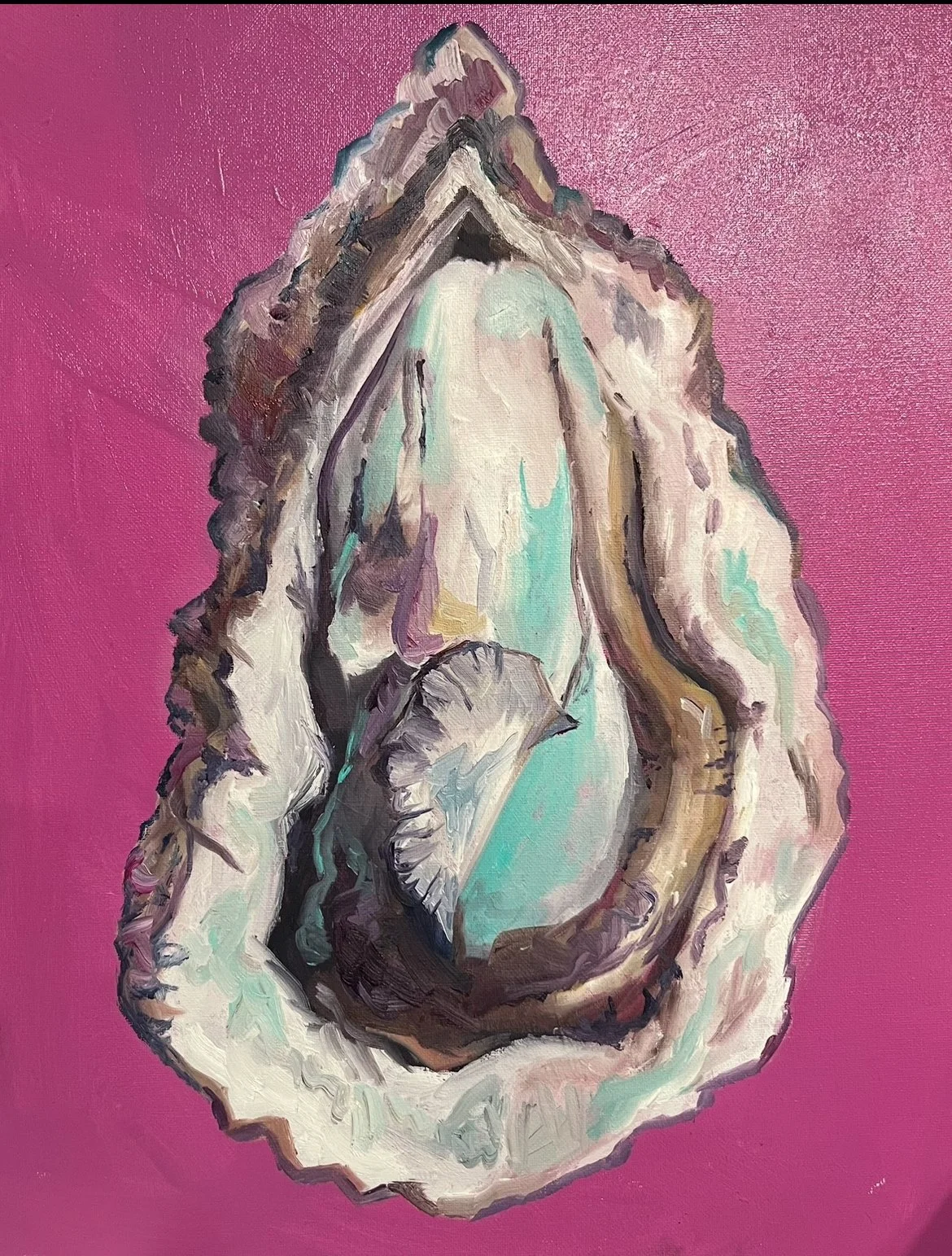 Oyster, Oil on canvas, 18inx24in, 2024