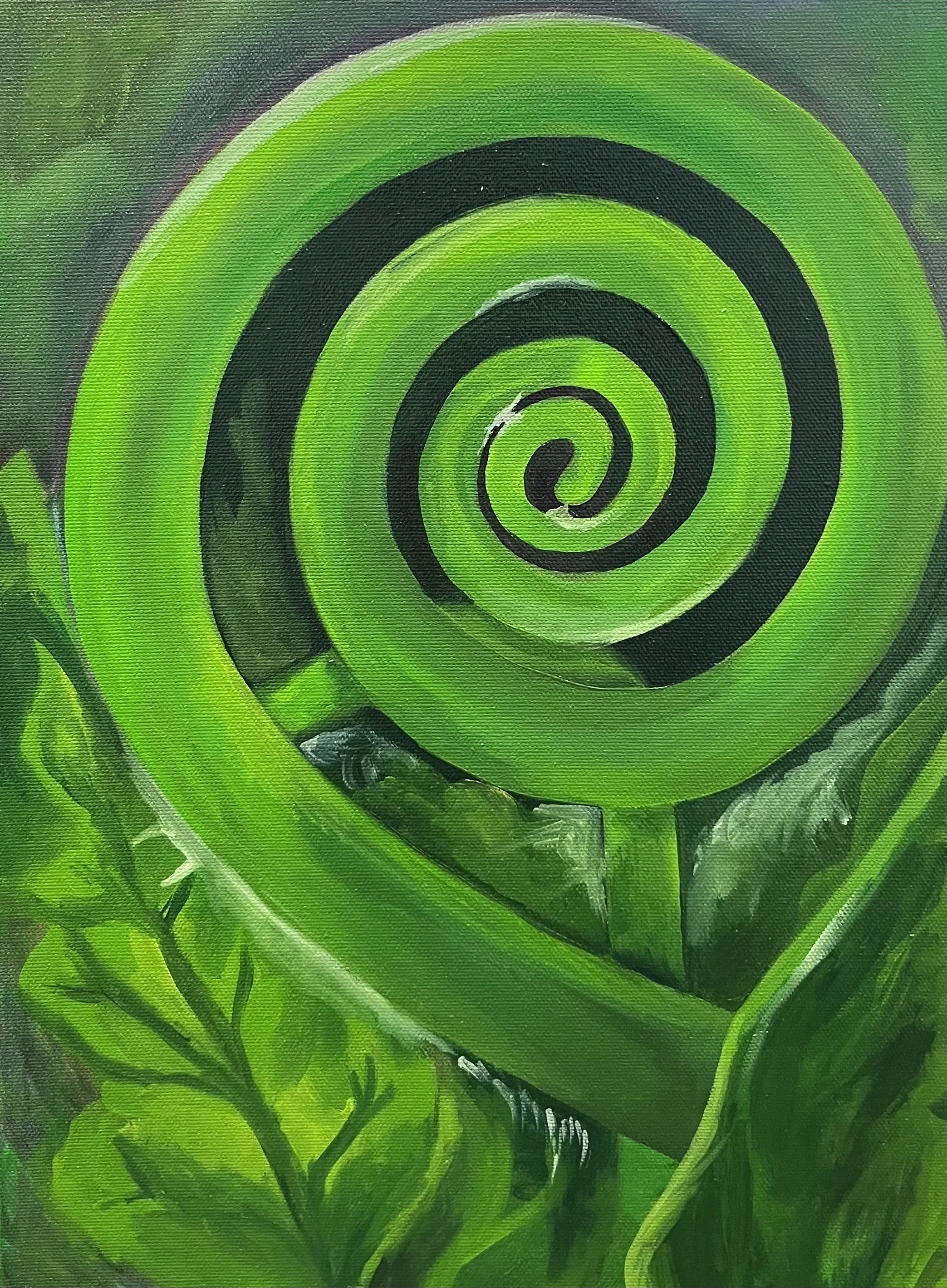 Spiral Plant, Oil on Canvas, 16inx20in, 2025