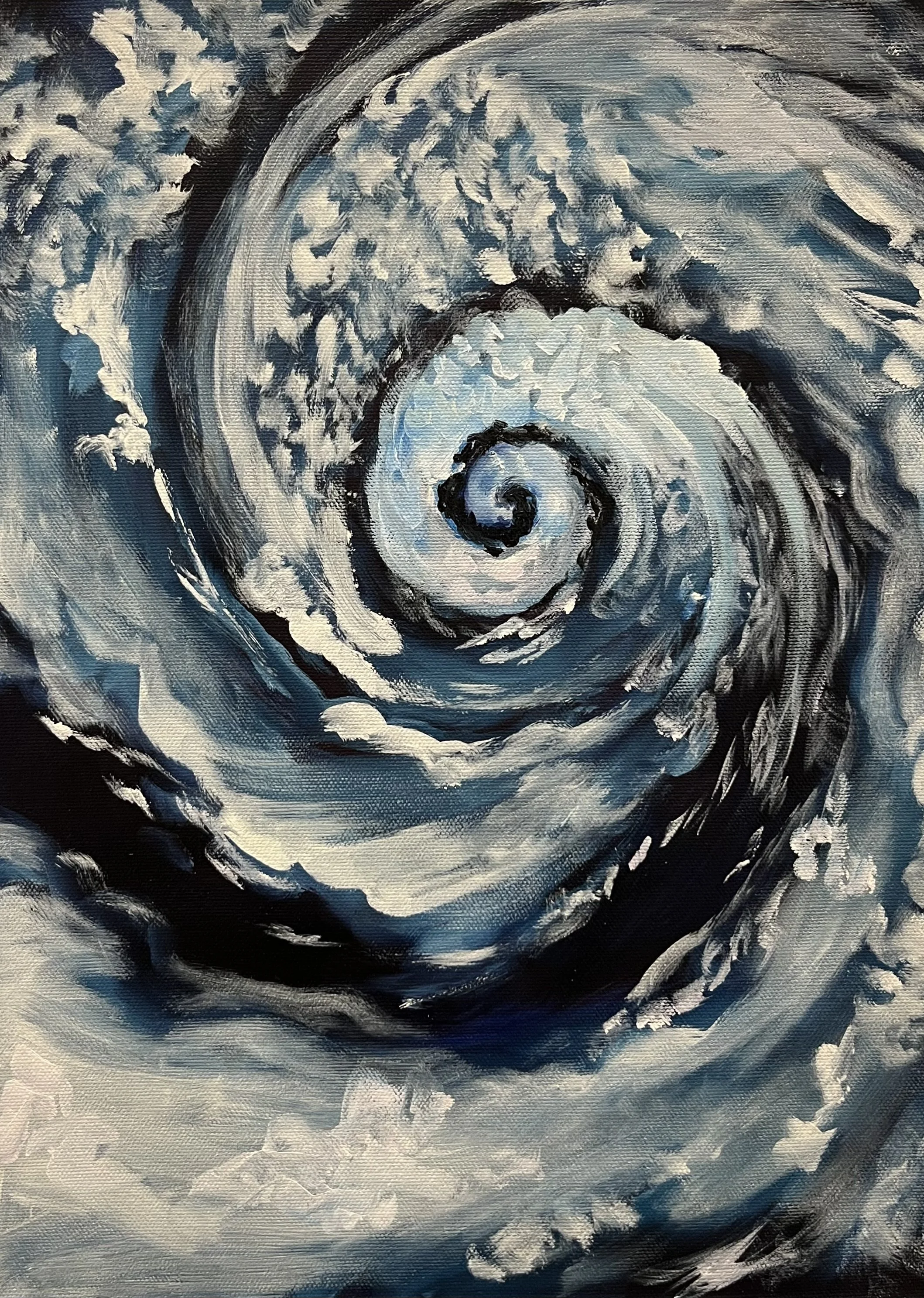 Spiral Storm, Oil on canvas, 16inx20in, 2025