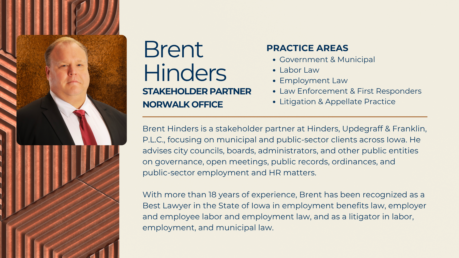 Brent Hinders Managing Partner at Hinders Law
