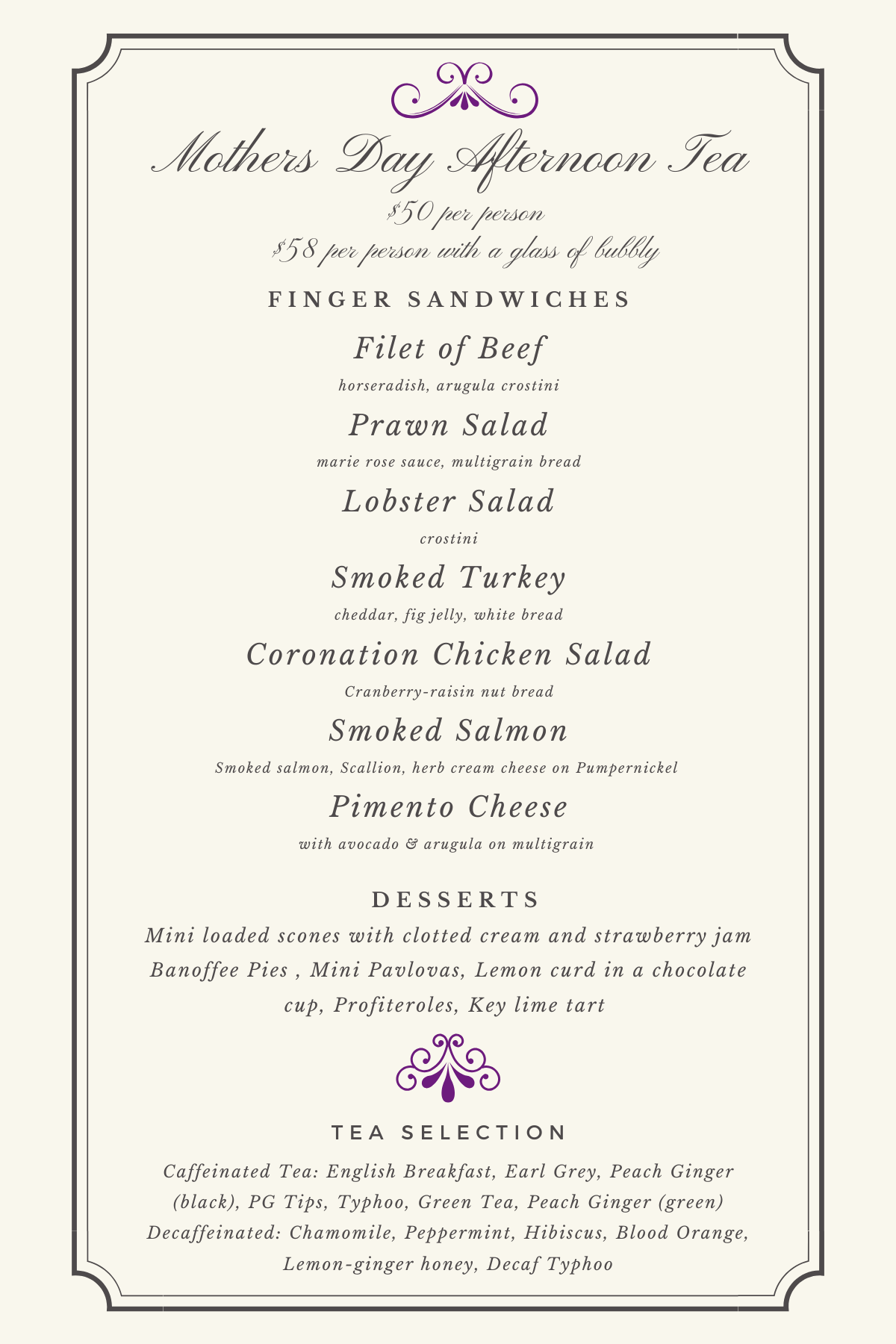 Mother's Day Afternoon Tea