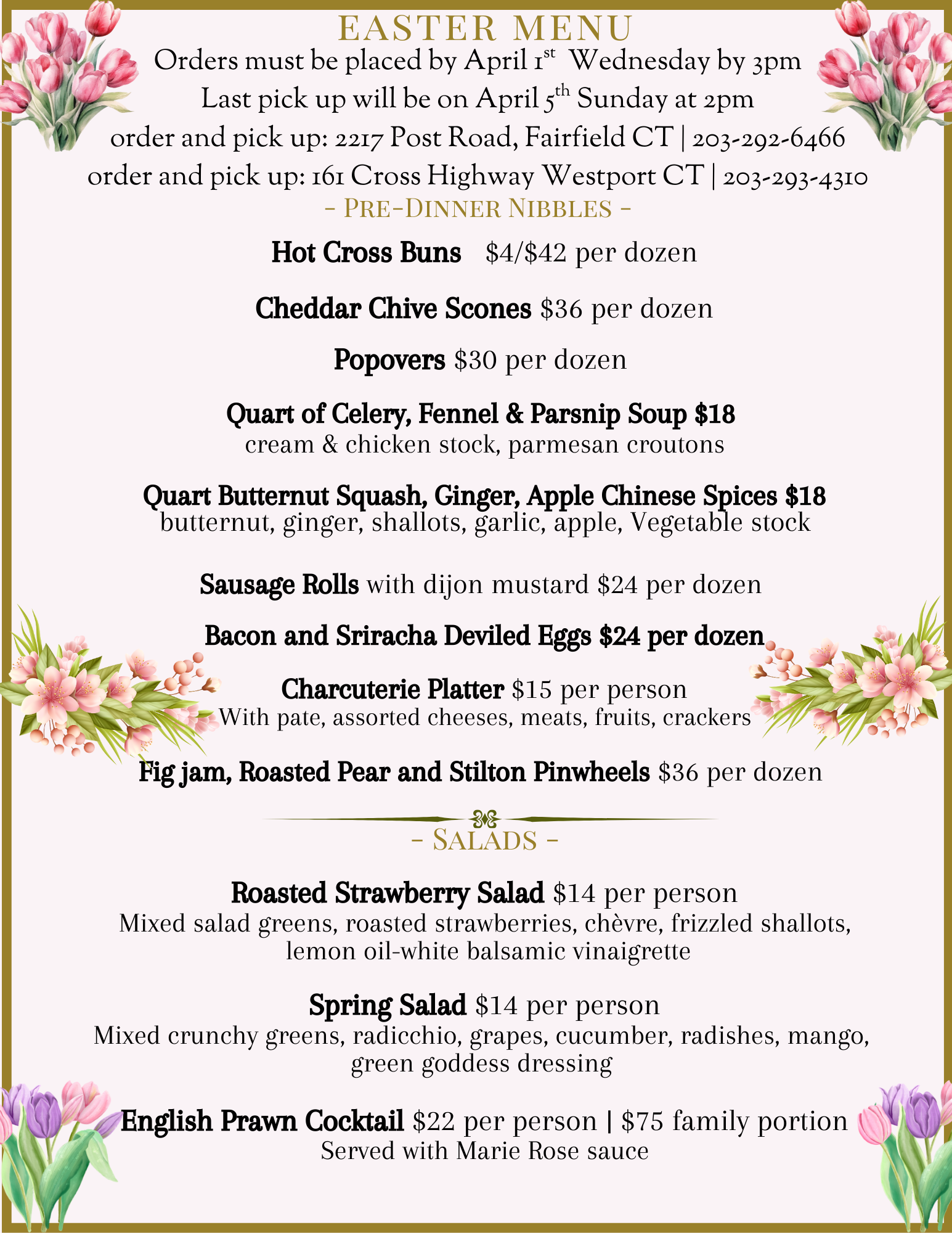 EASTER MENU