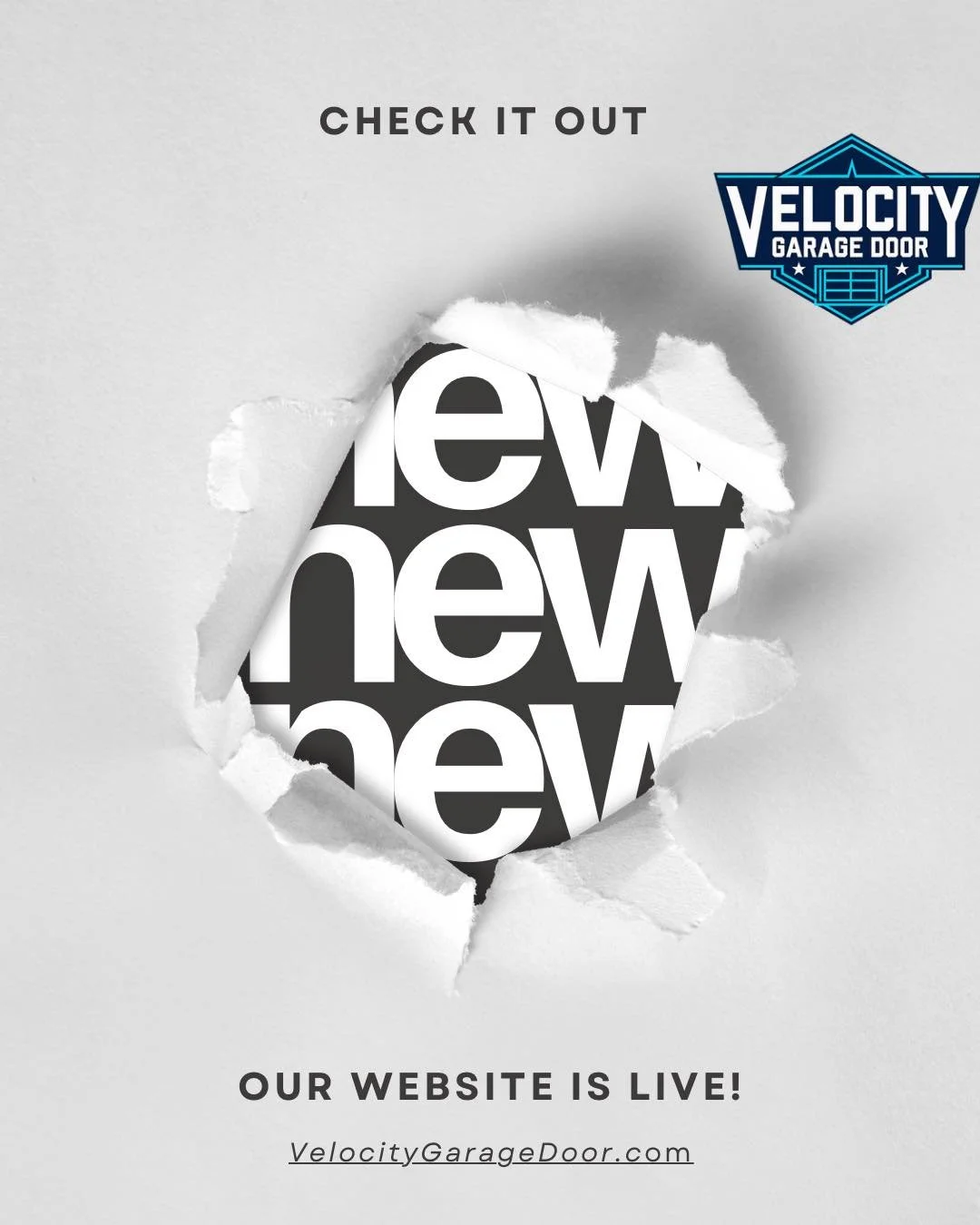 Our new website is live! 🔗 in bio
#garagedoorservice 
#garagedoorrepair 
#garagedoorreplacement 
#velocitygaragedoor
#idahosmallbusiness