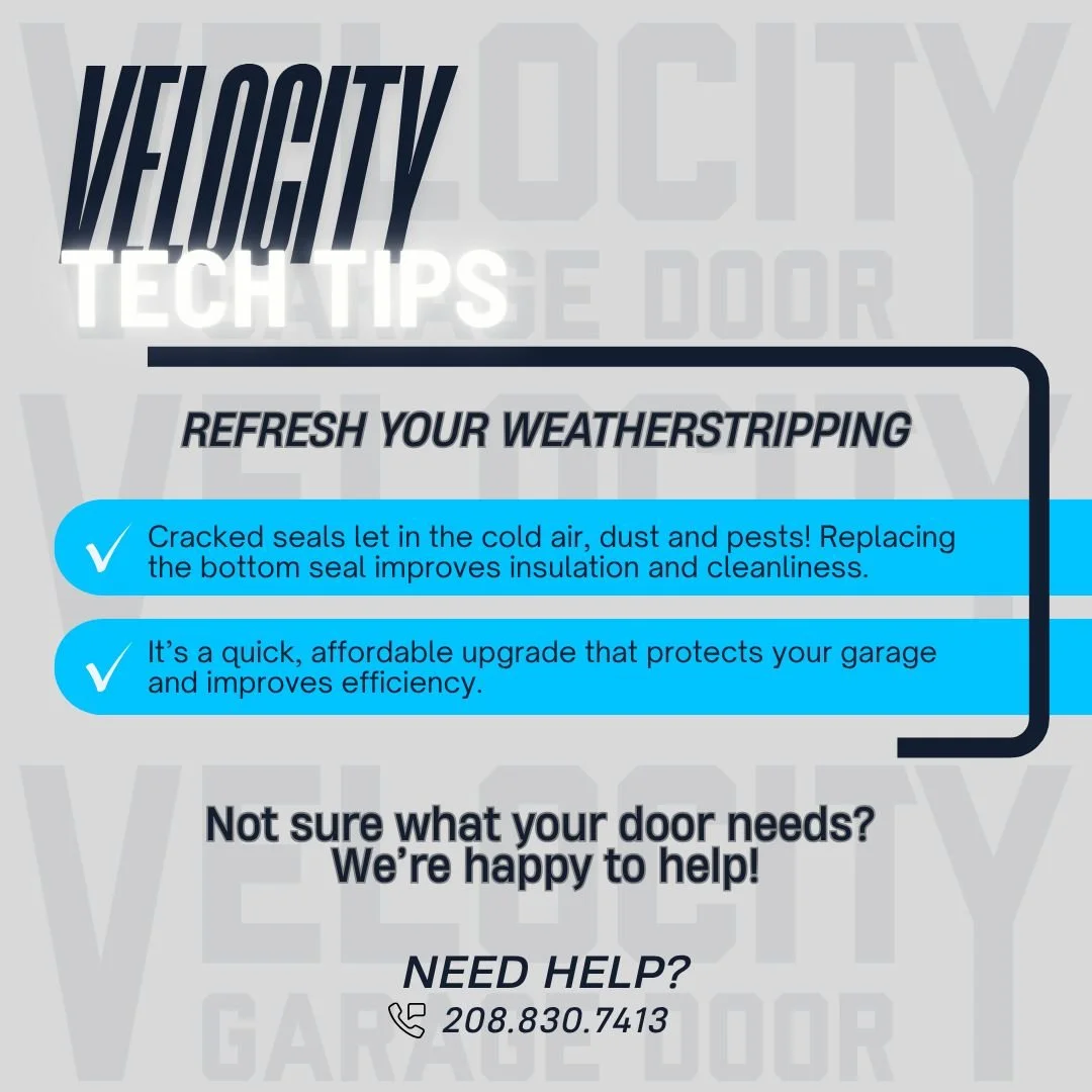 ▶▶ Tuesday Tech Tips from your VGD experts! ◀◀
Worn or cracked weatherstripping is one of the most common causes of drafts, dust, and moisture sneaking into your garage. A quick refresh can make a big difference in comfort and energy efficiency.

✅DO