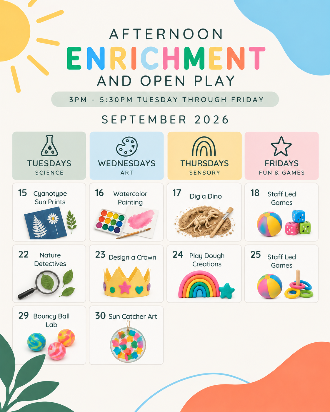 Afternoon Enrichment and Open Play 