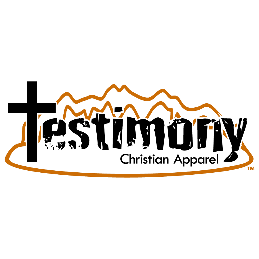 Illustrated logo design featuring cross and mountain range for Christian apparel company  |  Graphic design logo development  |  Hanford, CA